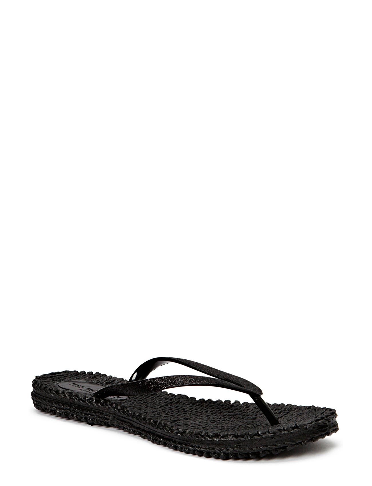 Flip Flops with Glitter - BLACK