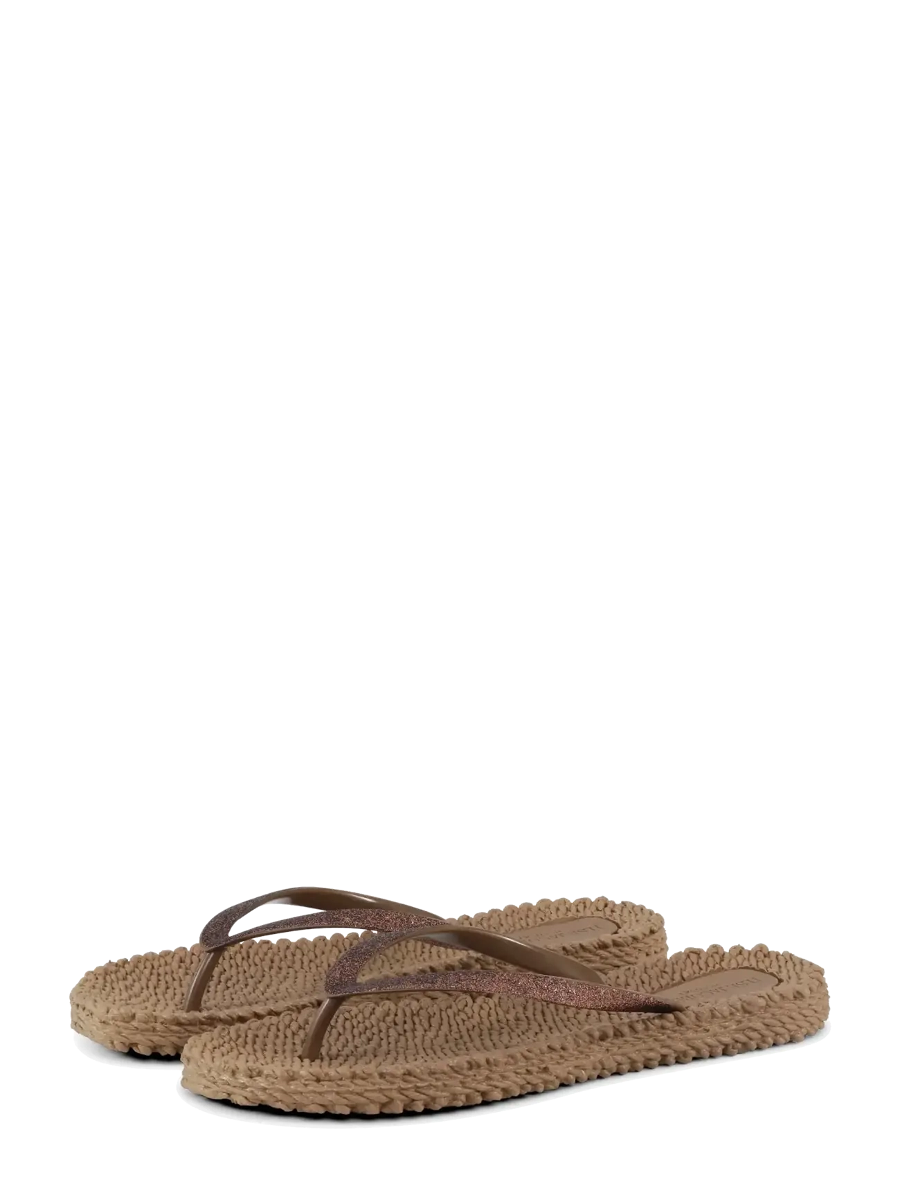 Ilse Jacobsen FLIPFLOP WITH GLITTER - Sandaler - MOCCA / gold