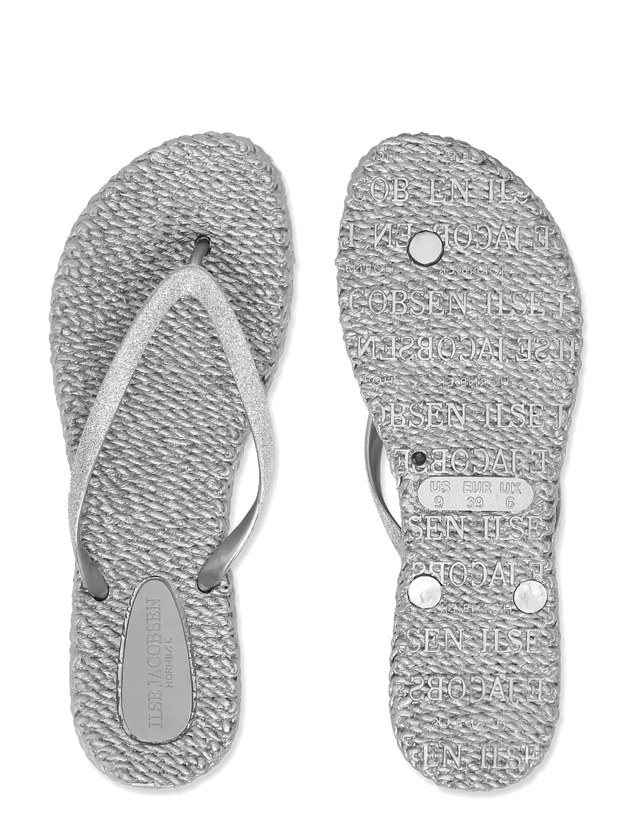 Ilse Jacobsen - Flip Flop With Glitter - basplagg - silver - 4
