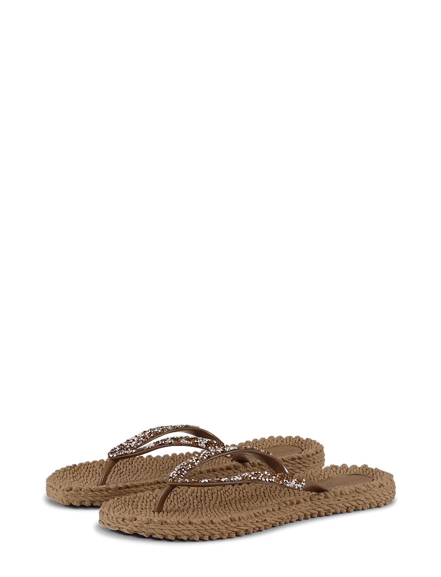 Ilse Jacobsen - Flip Flop With Glitter - flip flops - mocca - 1