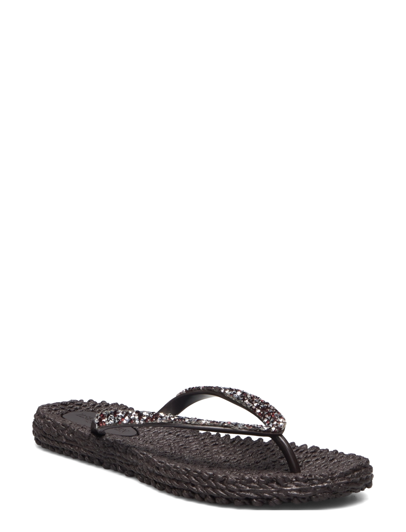 Ilse Jacobsen Flip Flop With Glitter - Schuhe - PRUNE / black