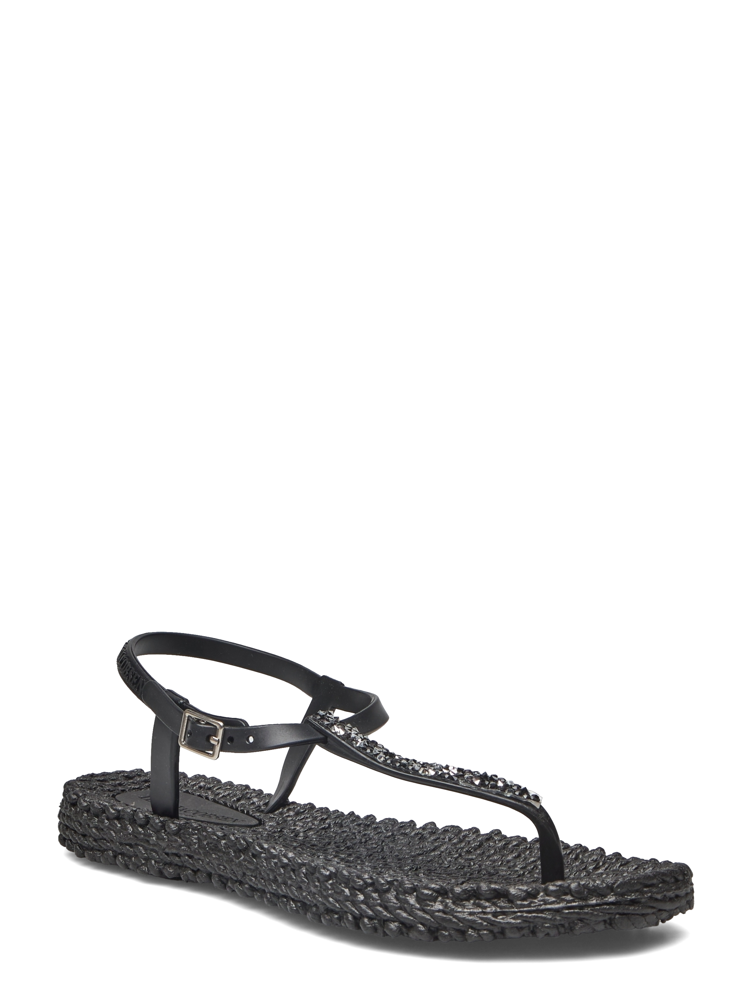 Ilse Jacobsen Flip Flops With Rhinestones - Nyheder - BLACK / black