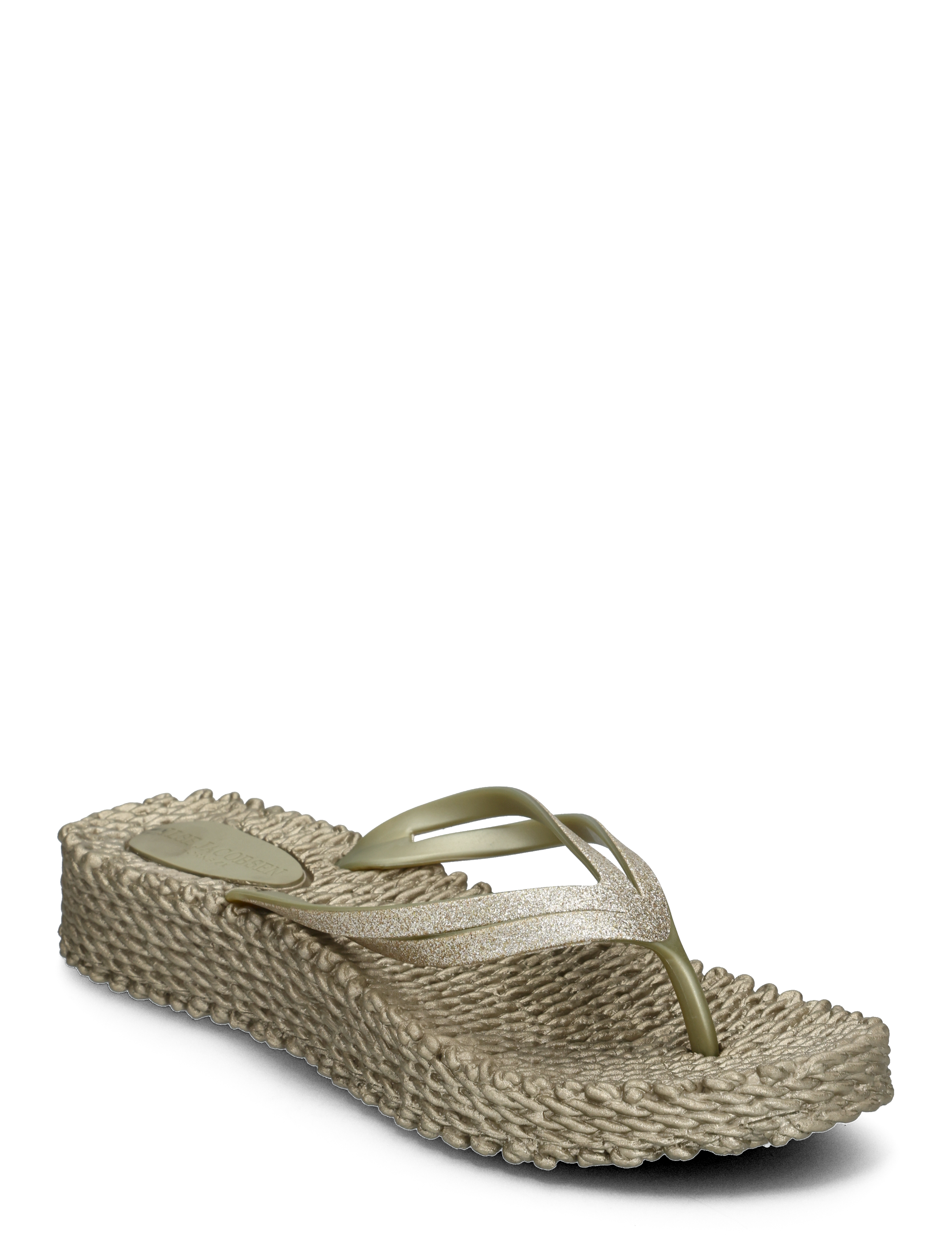 ILSE JACOBSEN Flip Flops On Platform Sole Gold - 38 - Damen