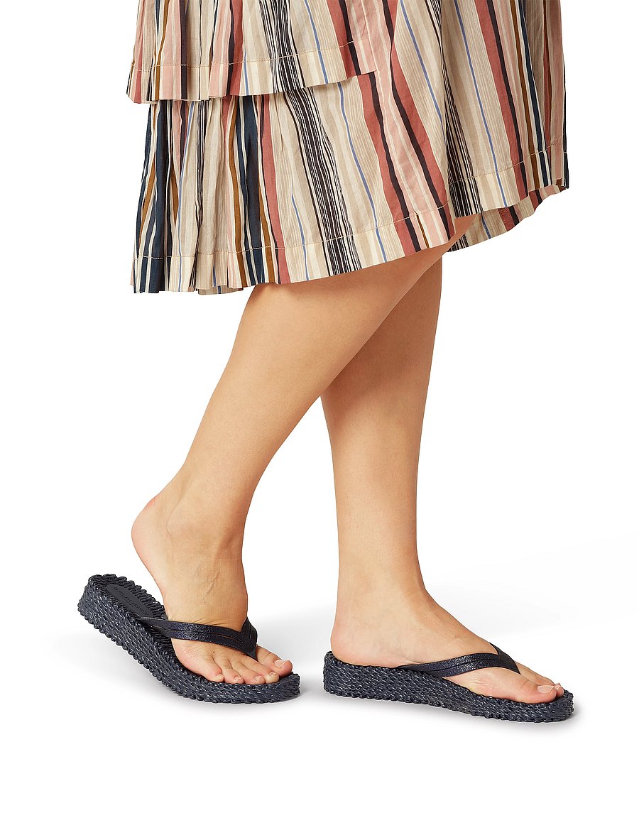 Ilse Jacobsen - Flip Flops on Platform Sole - klipklapper - indigo - 0