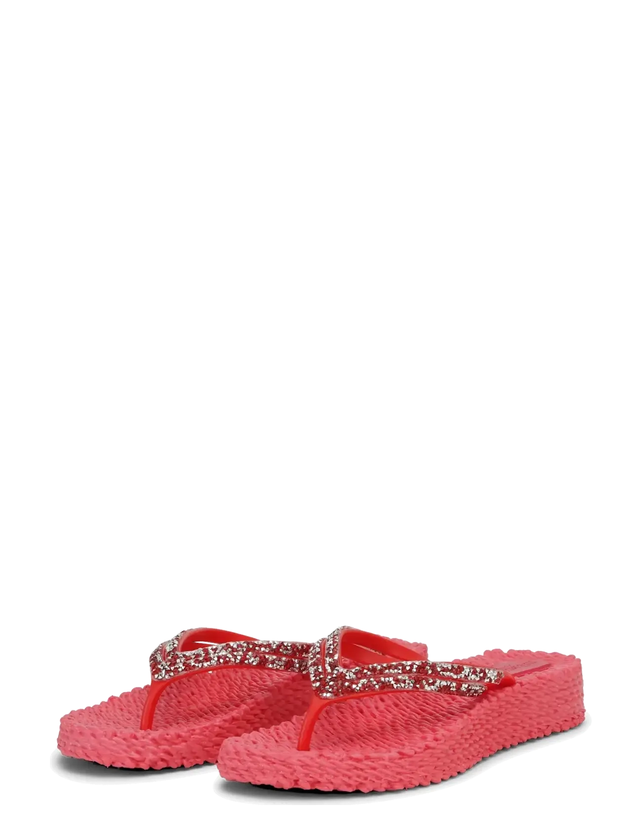 Ilse Jacobsen Flip Flops On Platform Sole - Plätud - RASPBERRY / coral