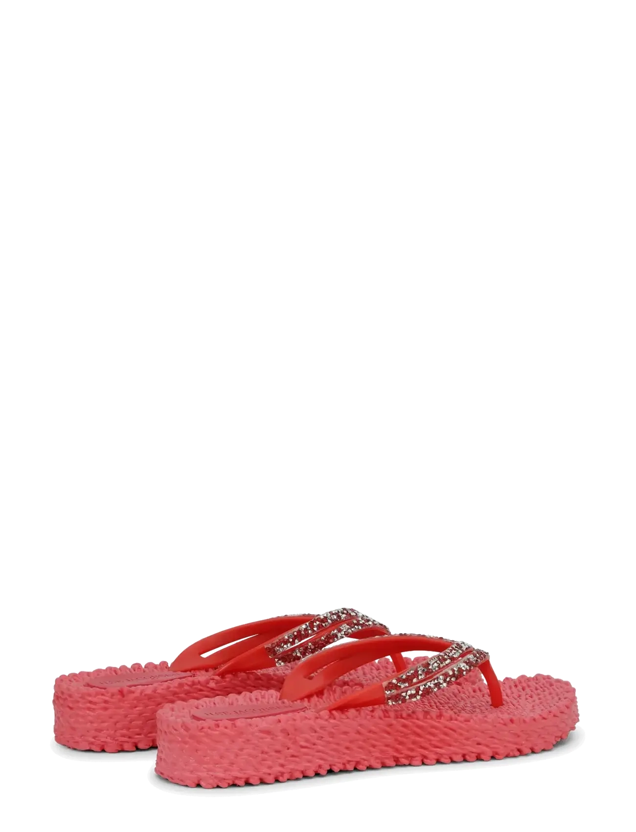 Ilse Jacobsen - Flip Flops On Platform Sole - flip flops - raspberry - 2