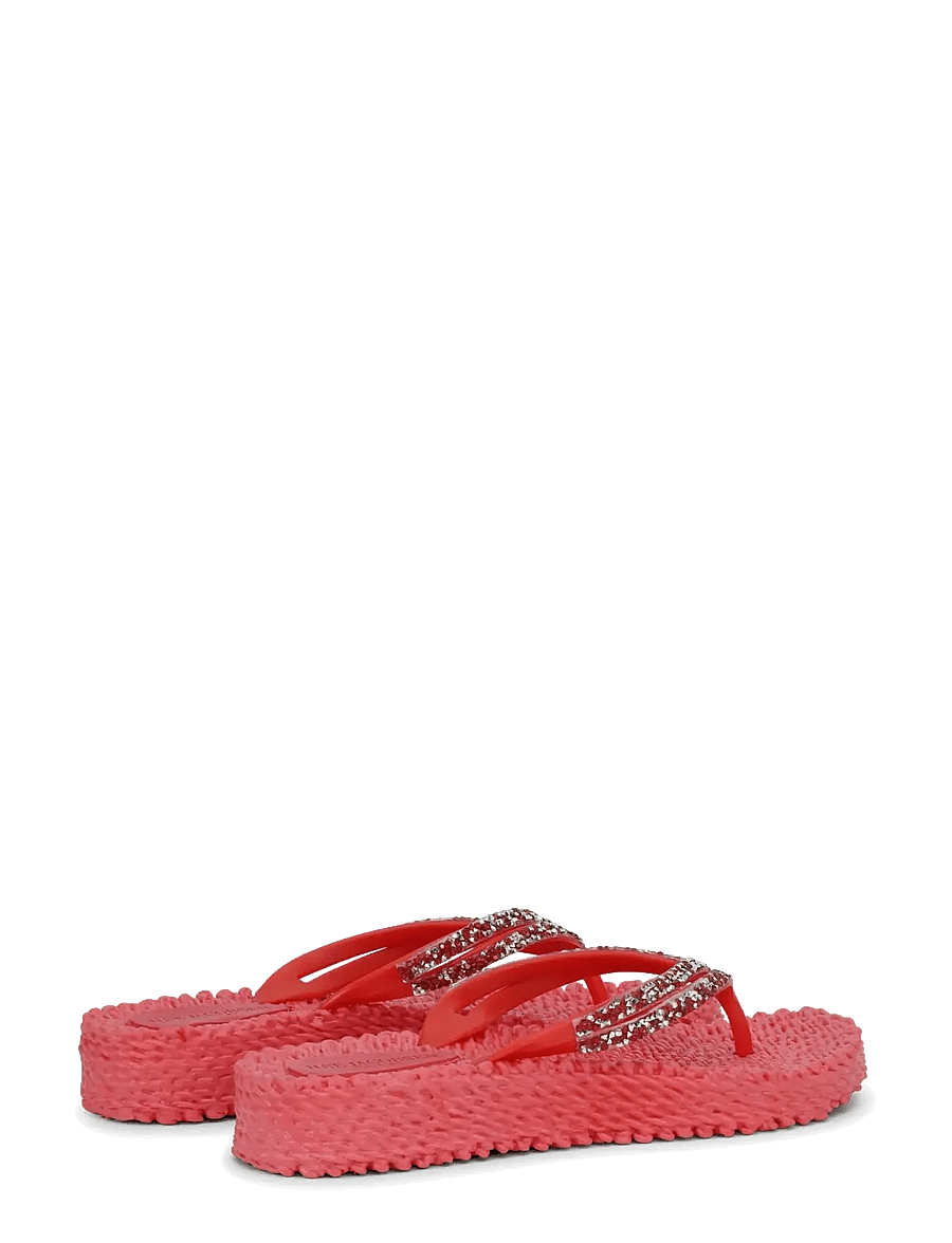 Ilse Jacobsen - Flip Flops On Platform Sole - flip flops - raspberry - 2