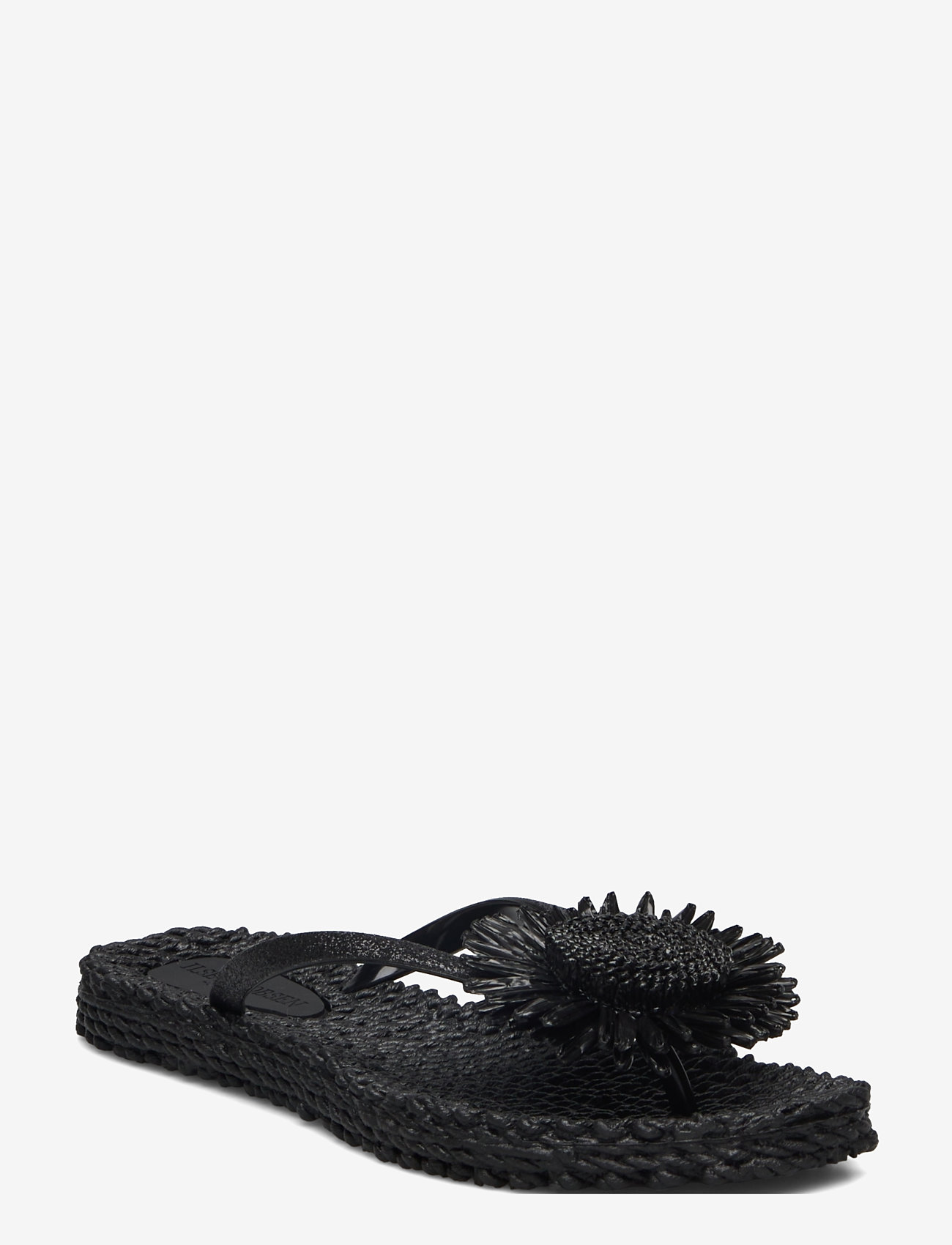 Ilse Jacobsen - Flip Flops with Flower - plätud - black - 1
