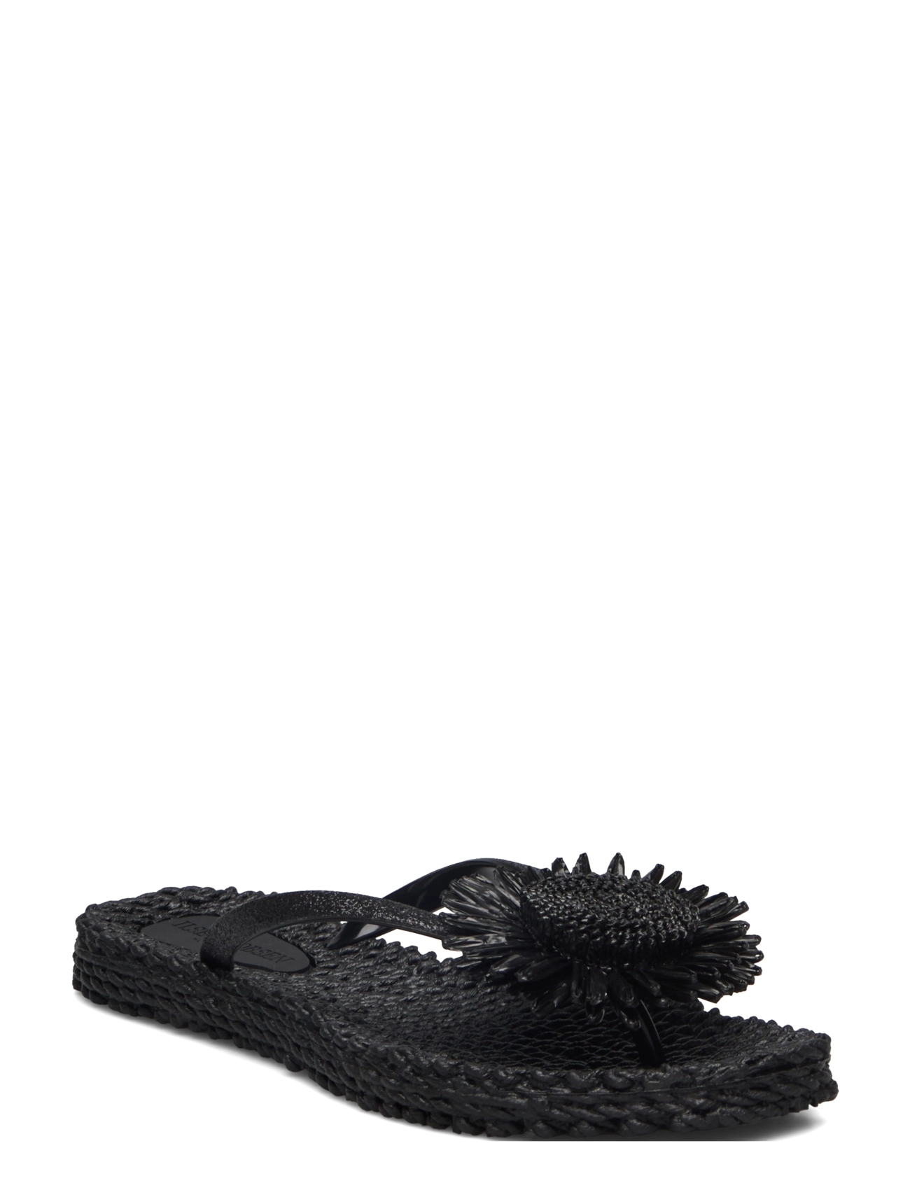 Ilse Jacobsen Flip Flops with Flower - Schuhe - BLACK / black