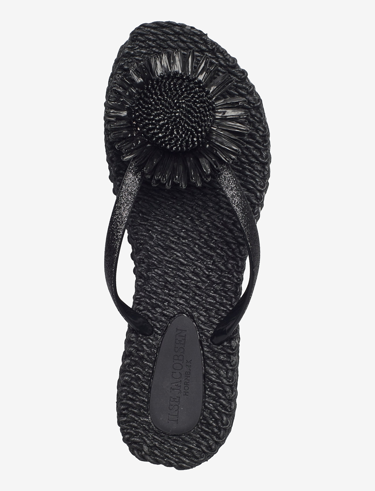 Ilse Jacobsen - Flip Flops with Flower - plätud - black - 4