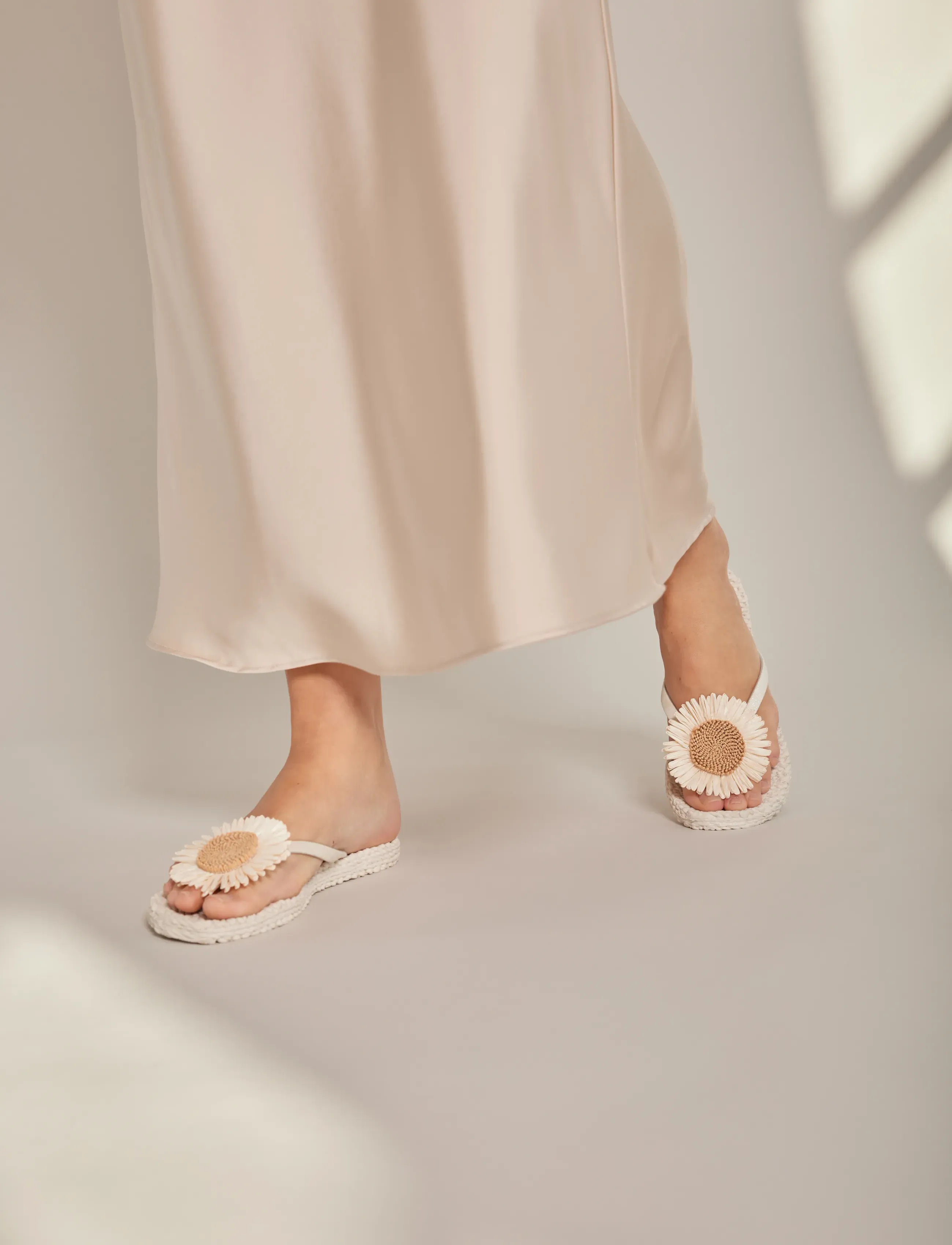 Ilse Jacobsen - Flip Flops with Flower - klipklapper - creme - 0