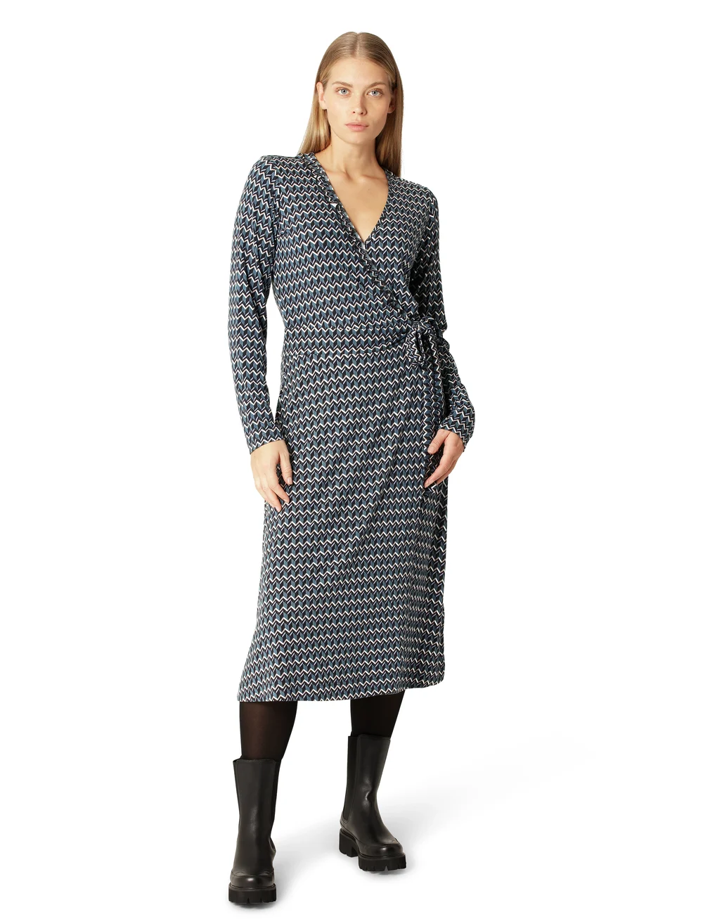 Ilse Jacobsen - Elisa Harlekin Wrap Dress - hõlmikkleidid - 660 dark indigo - 0