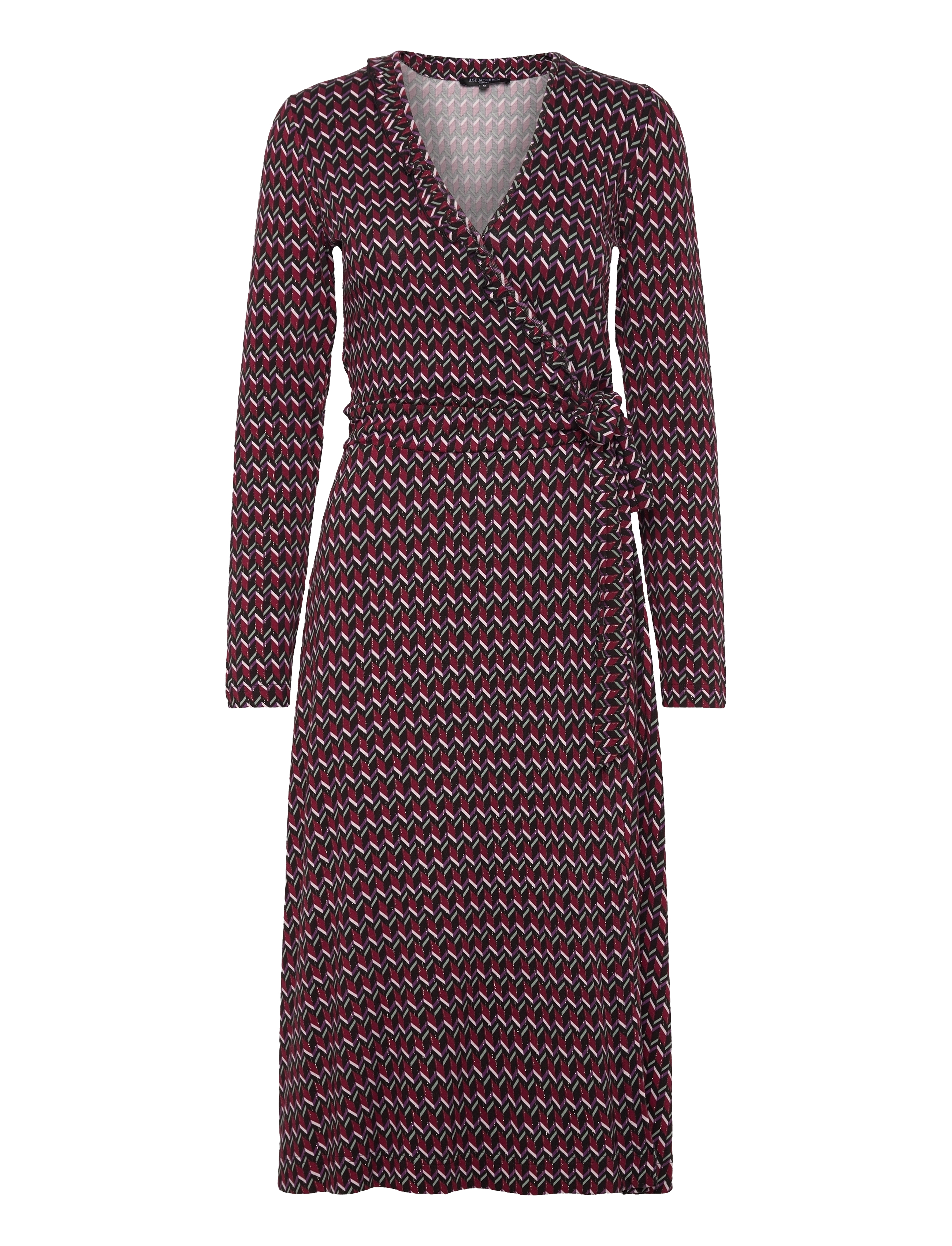 ILSE JACOBSEN Elisa Harlekin Wrap Kleid Rot - S - Damen