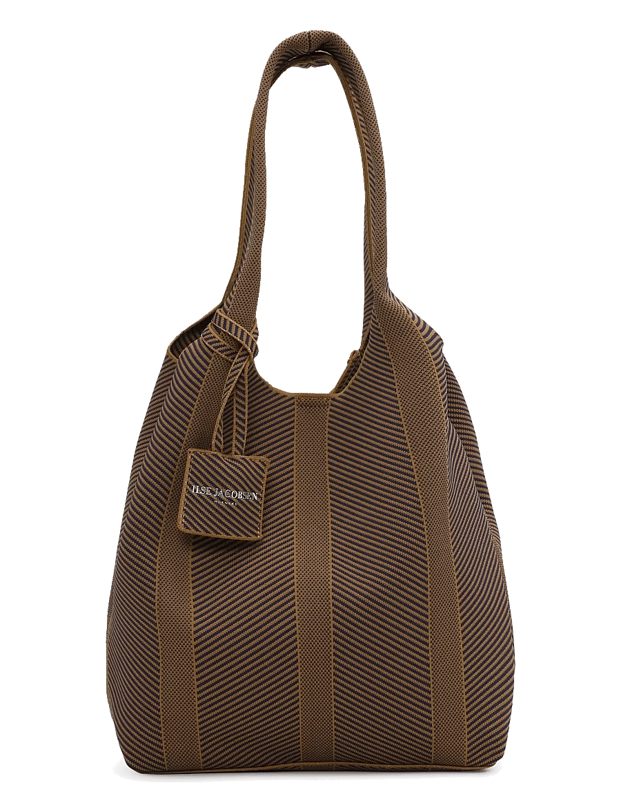 Ilse Jacobsen - KNITTY01 - shoppingväskor - dark indigo buckthorn brown - 1