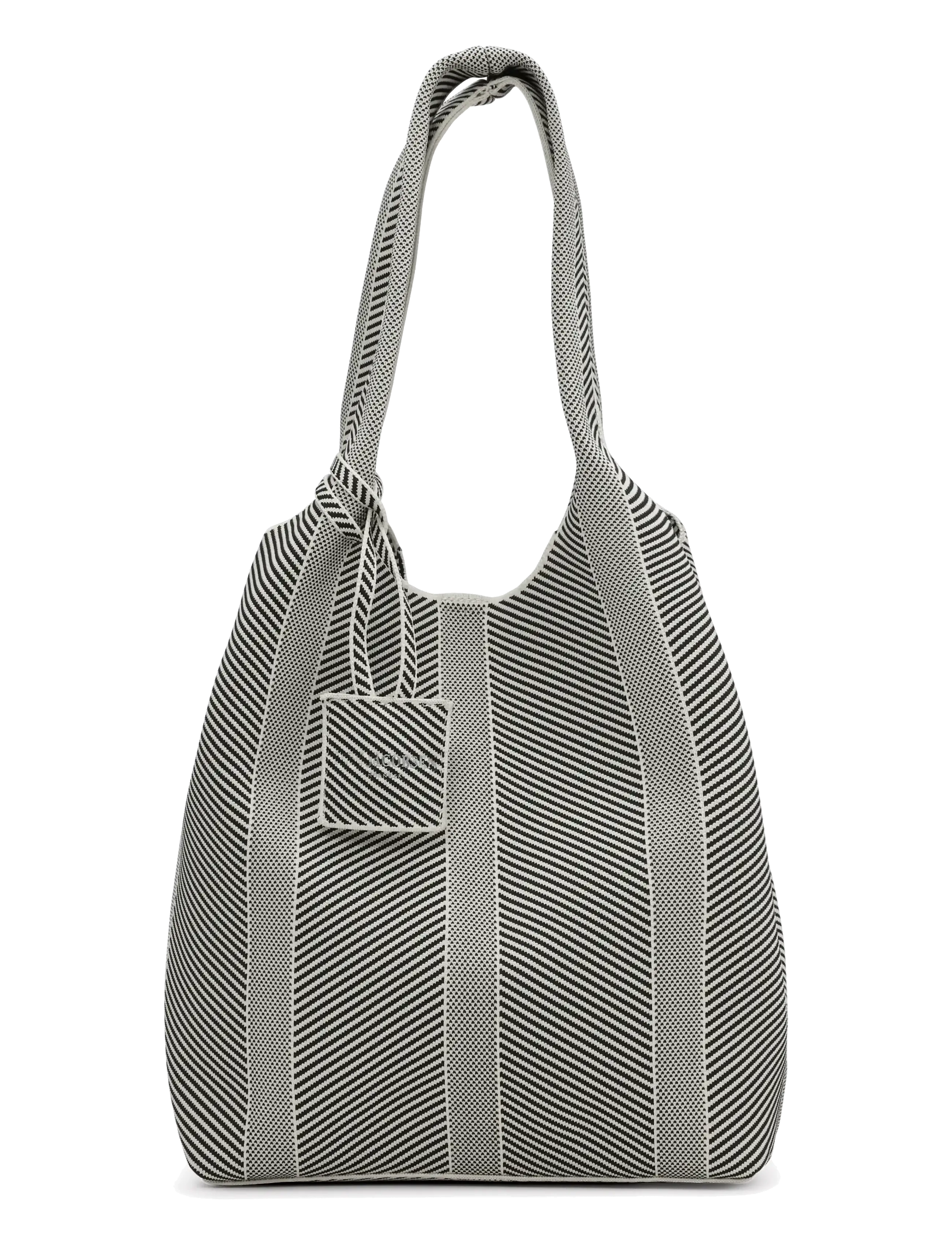 Ilse Jacobsen KNITTY01 - Shoppers & Tote Bags - MILK CREME BLACK / black
