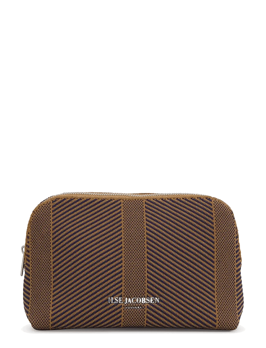 Ilse Jacobsen - KNITTY02 - kosmetiktaschen - dark indigo buckthorn brown - 1