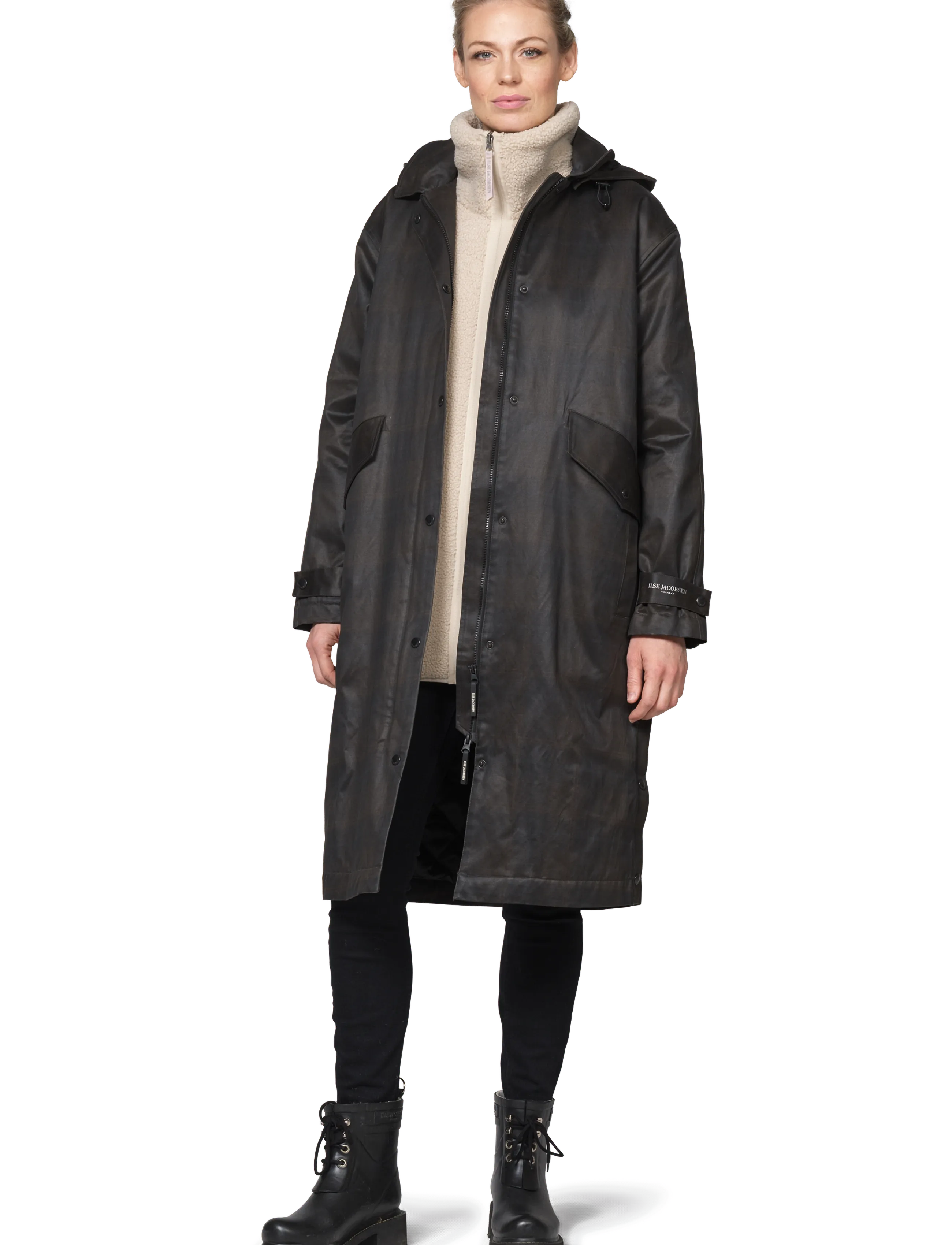Ilse Jacobsen LAND01 - Jakker & Frakker - DARK BROWN CHECK / brown