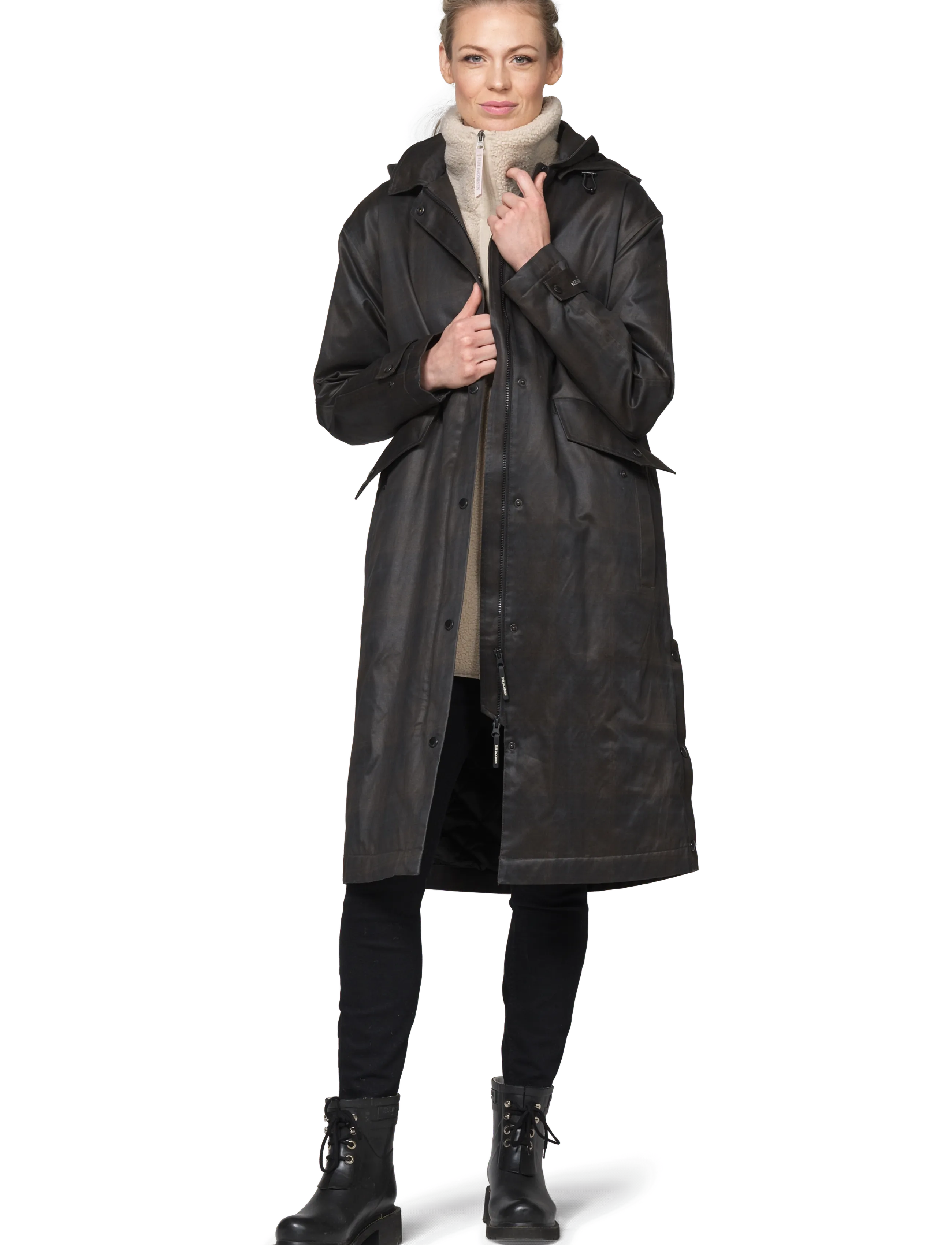Ilse Jacobsen - LAND01 - frakker - dark brown check - 4