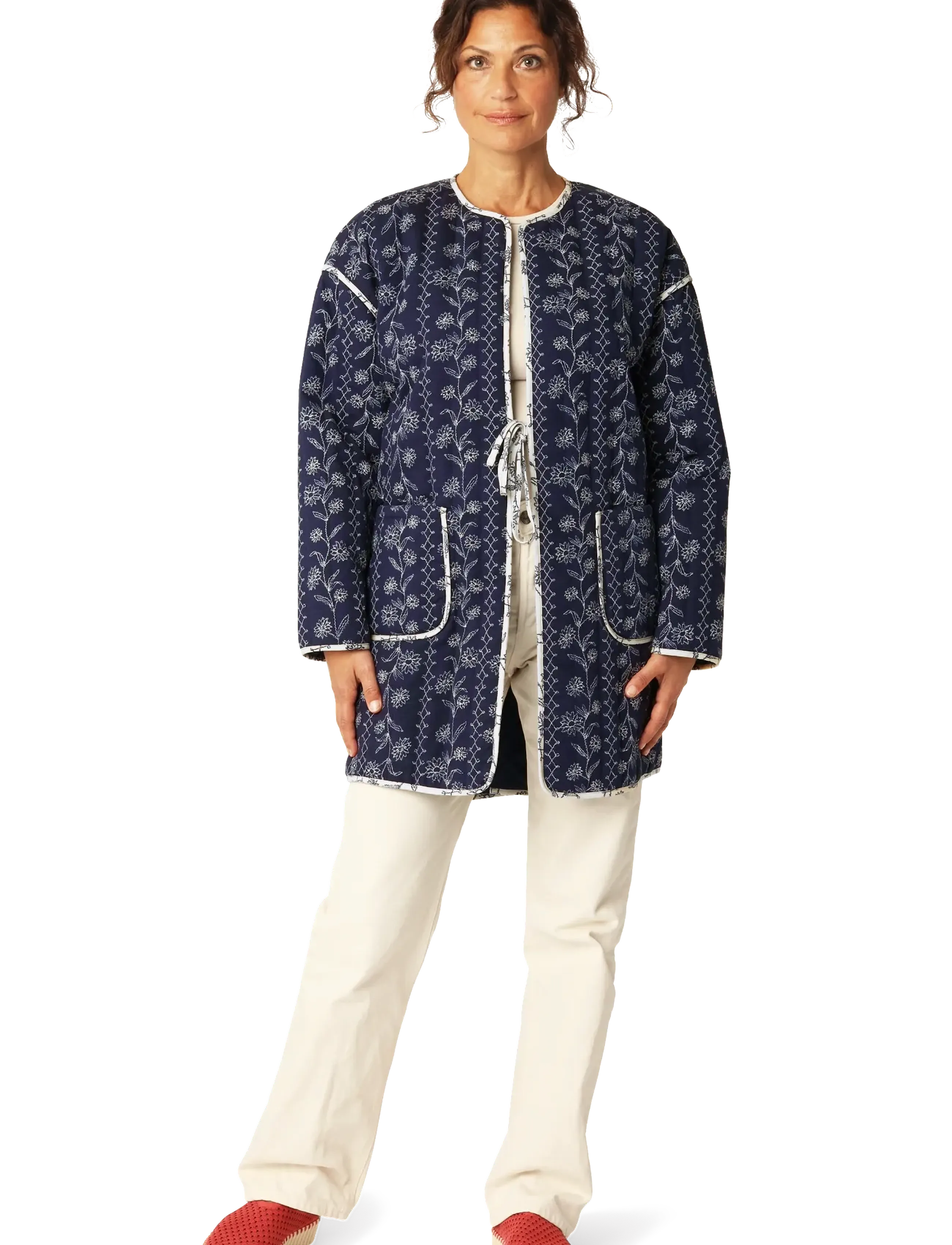 Ilse Jacobsen OTTOMAQUILT04P - Kleidung - DARK WILDFLOWER / navy