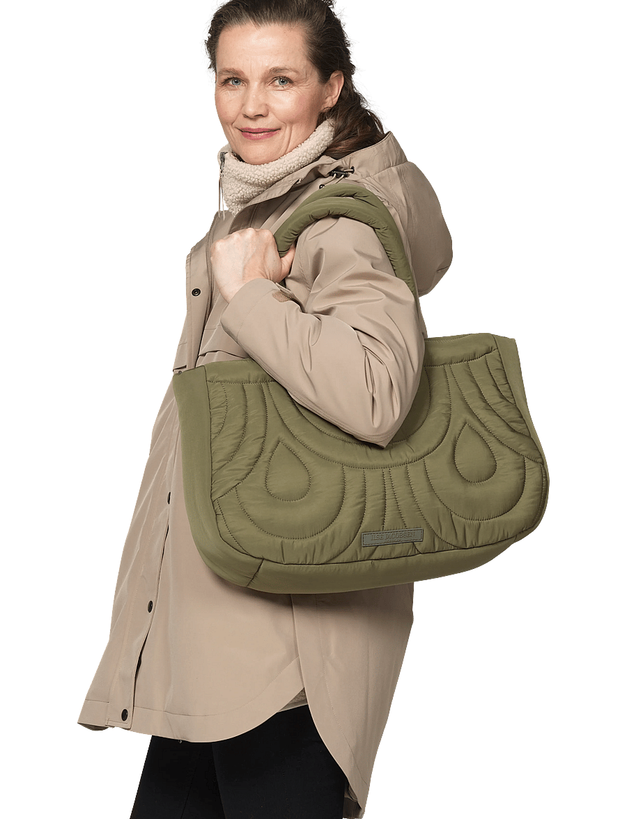 Ilse Jacobsen - QUILTEDBAG04 - tote bags - olive night - 3