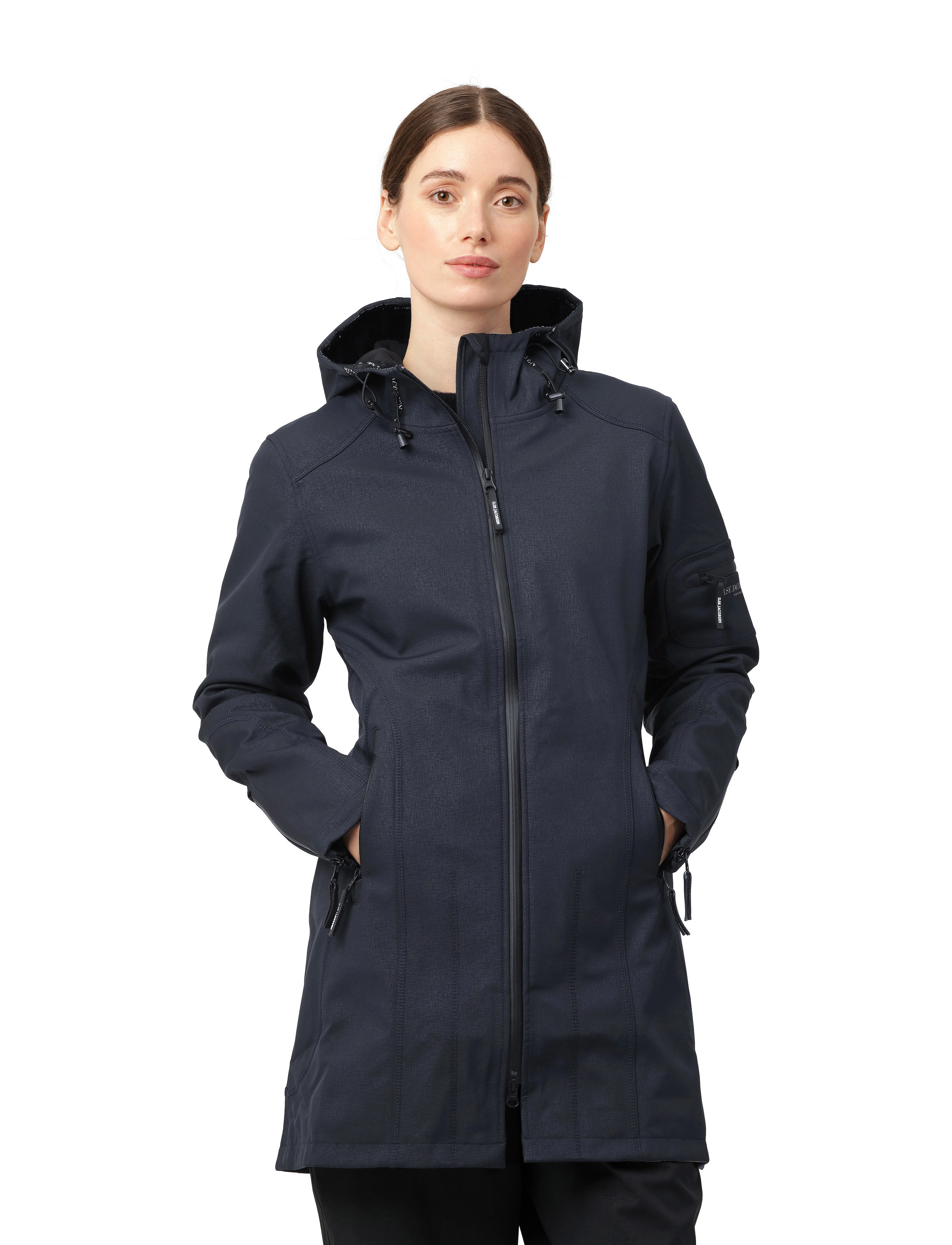 Ilse Jacobsen 3/4 Raincoat, Kvinder, 3/4 Hætte Regnfrakke, Navy, Str: 36