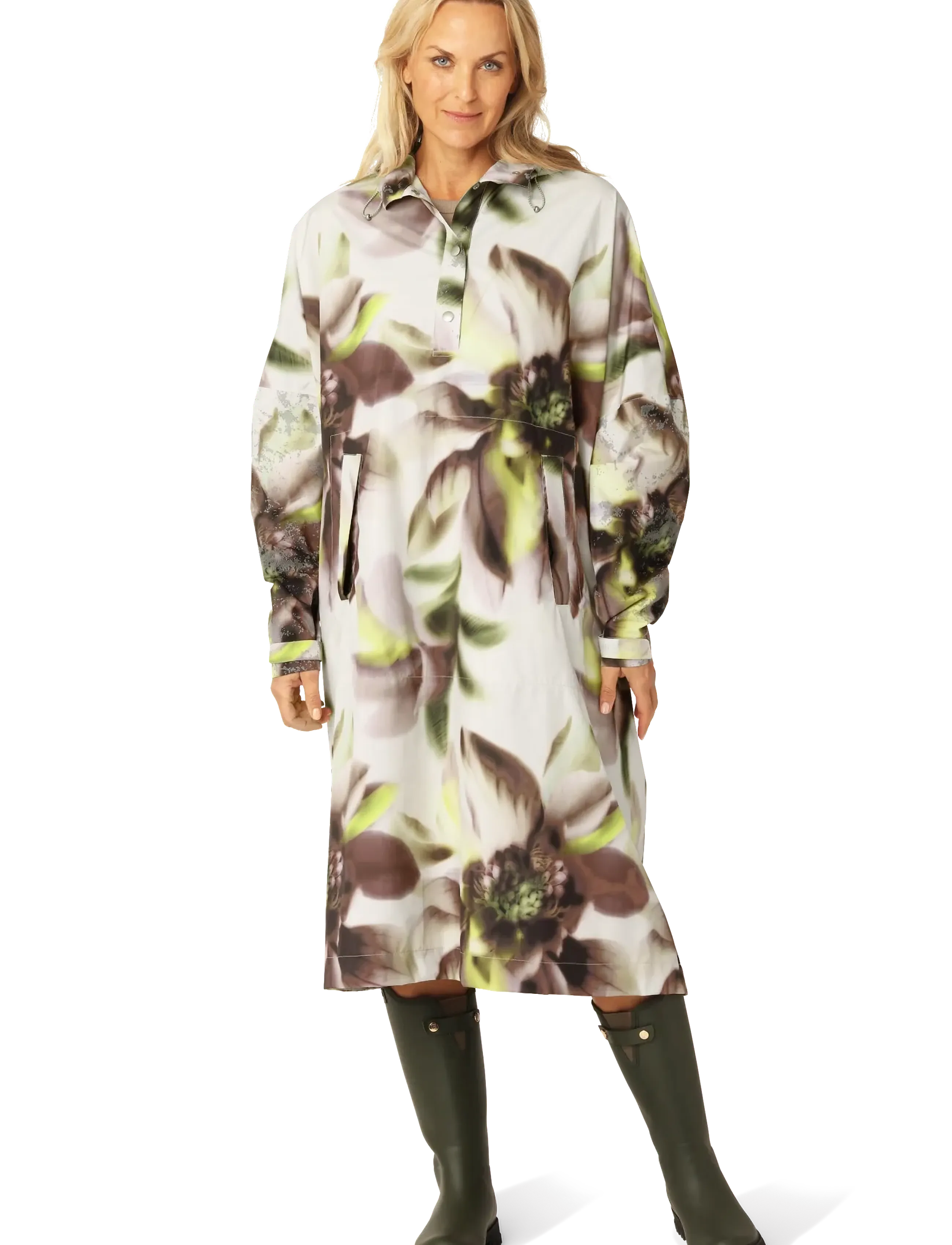 Ilse Jacobsen RAIN222SPRP - Transitional Layering - LIGHT PHOTORISTIC FLOWER / multi