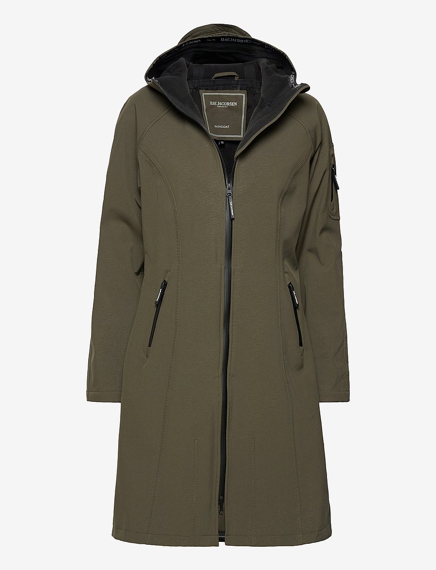 Ilse Jacobsen - Long raincoat - rain jackets - army - 1