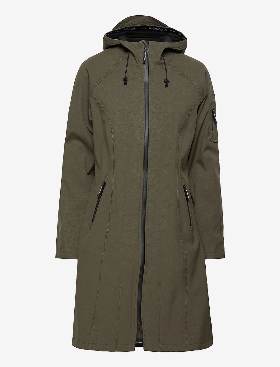 Ilse Jacobsen - Long raincoat - rain jackets - army - 2