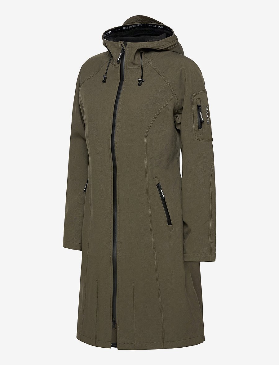 Ilse Jacobsen - Long raincoat - rain jackets - army - 4