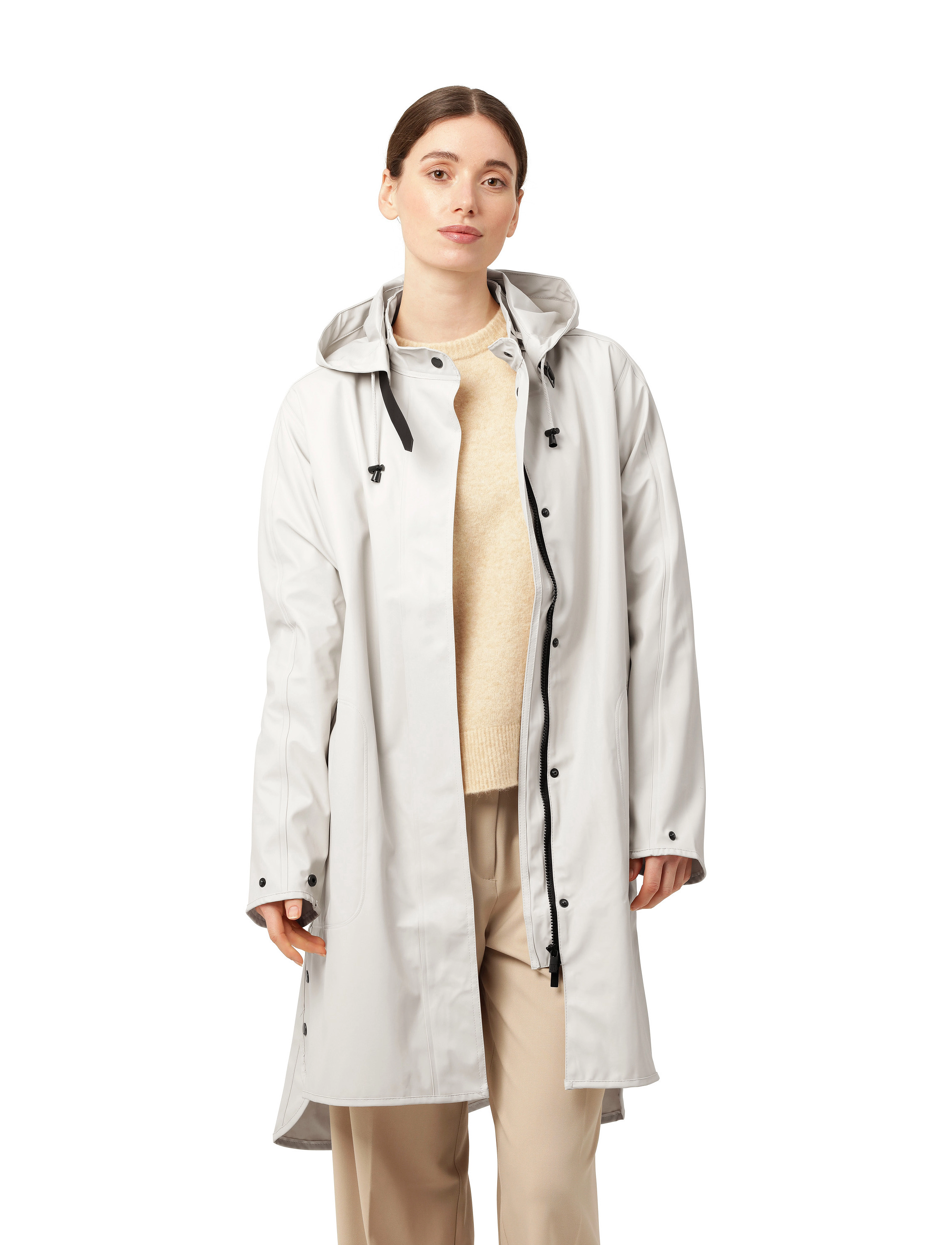 Ilse Jacobsen Raincoat, 34, Grey, Regntøj > Regnfrakker, Dame