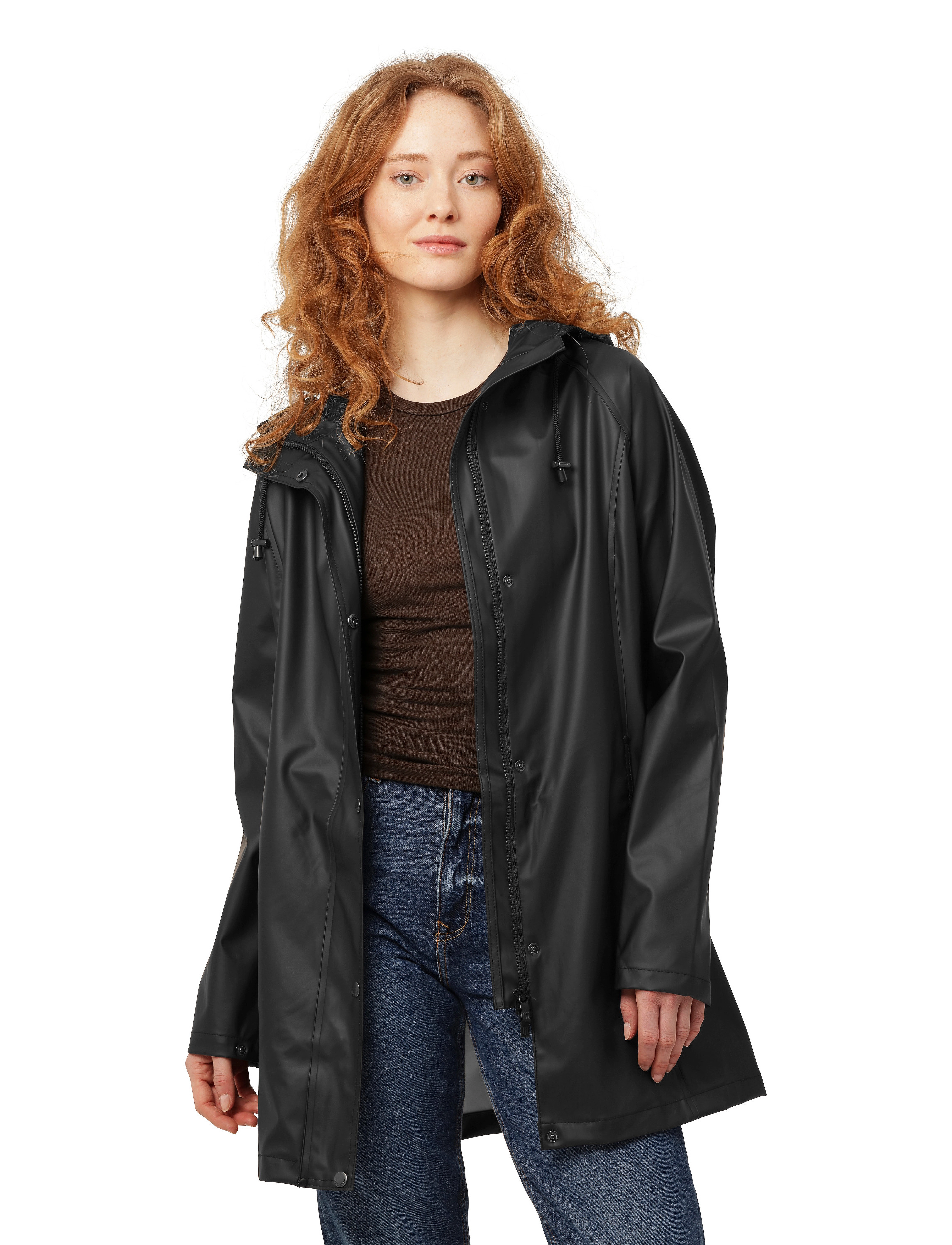Ilse Jacobsen Raincoat, 34, Black, Regntøj > Regnfrakker, Dame