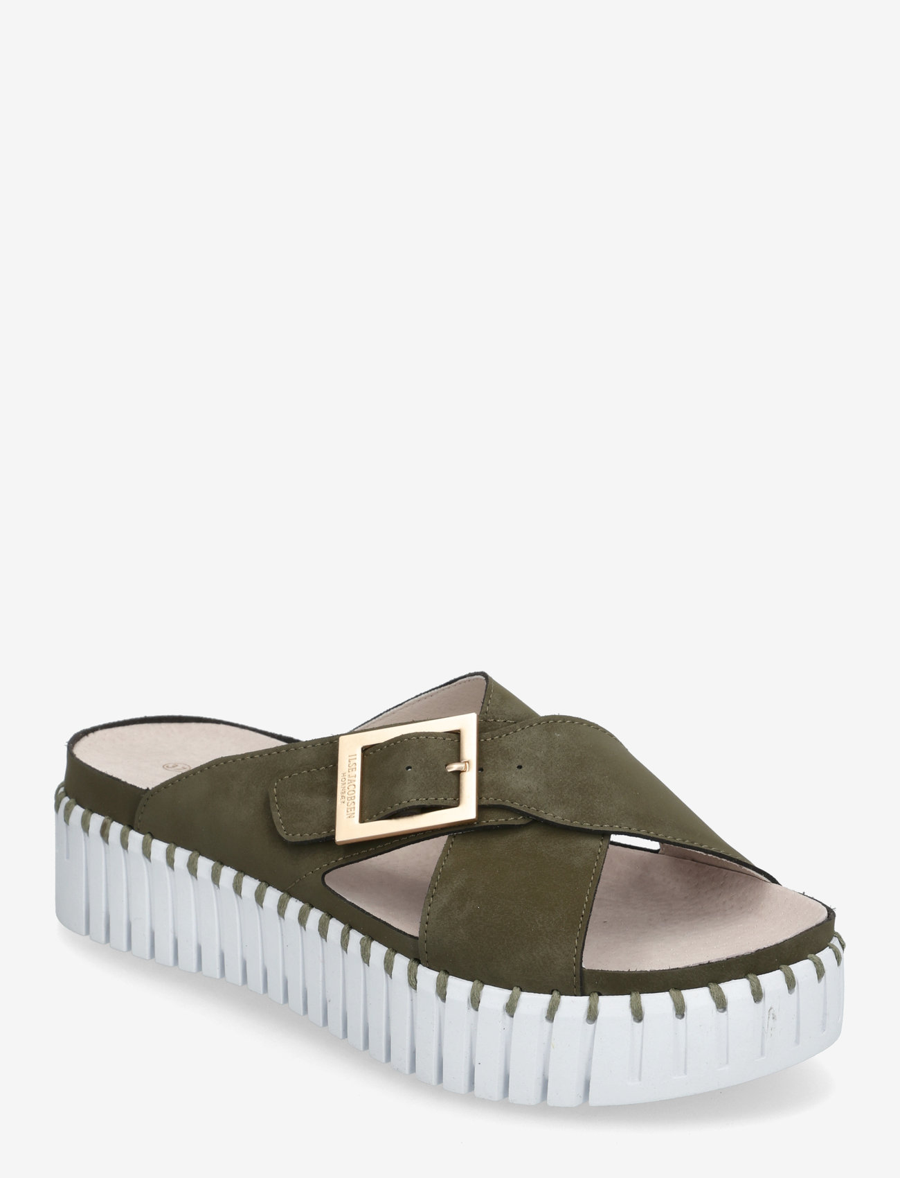 Ilse Jacobsen - Tulip Criss Cross - sandales uz platformas - army white - 0