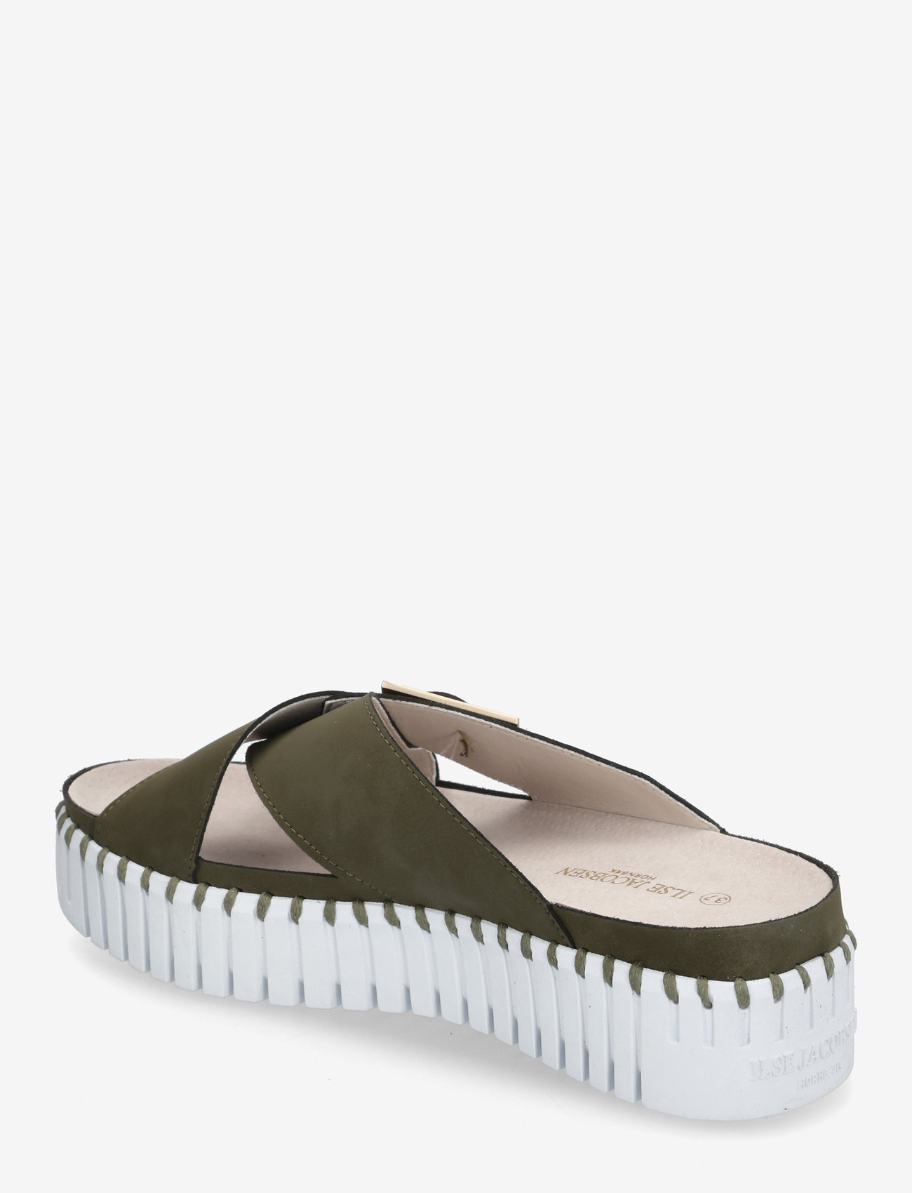 Ilse Jacobsen - Tulip Criss Cross - sandales uz platformas - army white - 2