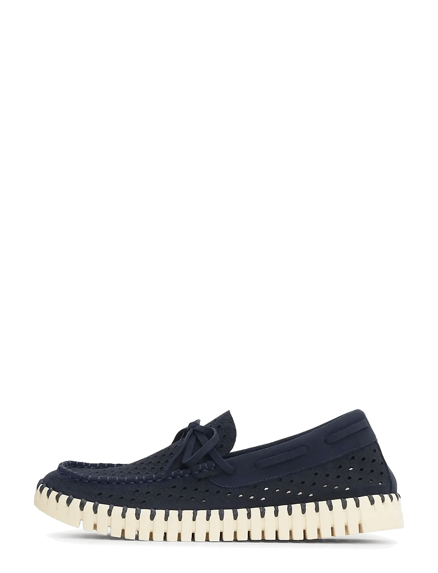Ilse Jacobsen - Tulip Sailor Shoe - boat shoes - dark indigo pearled ivory - 2