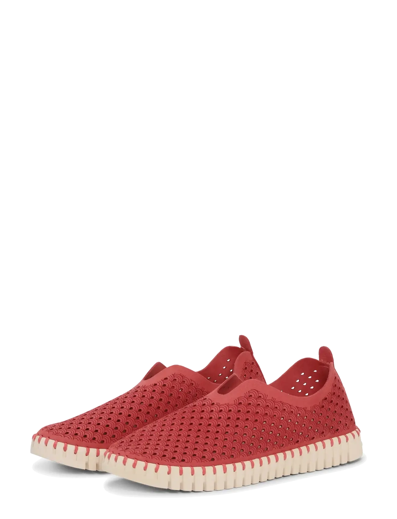Ilse Jacobsen Tulip Slip-In - Sneakers - BAKED APPLE PEARLED IVORY / red
