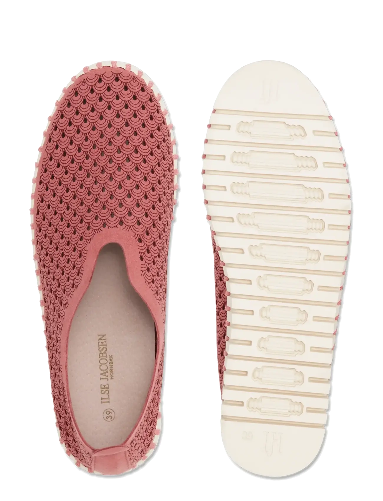 Ilse Jacobsen - Flats - slip-on tossud - rouge pearled ivory - 4