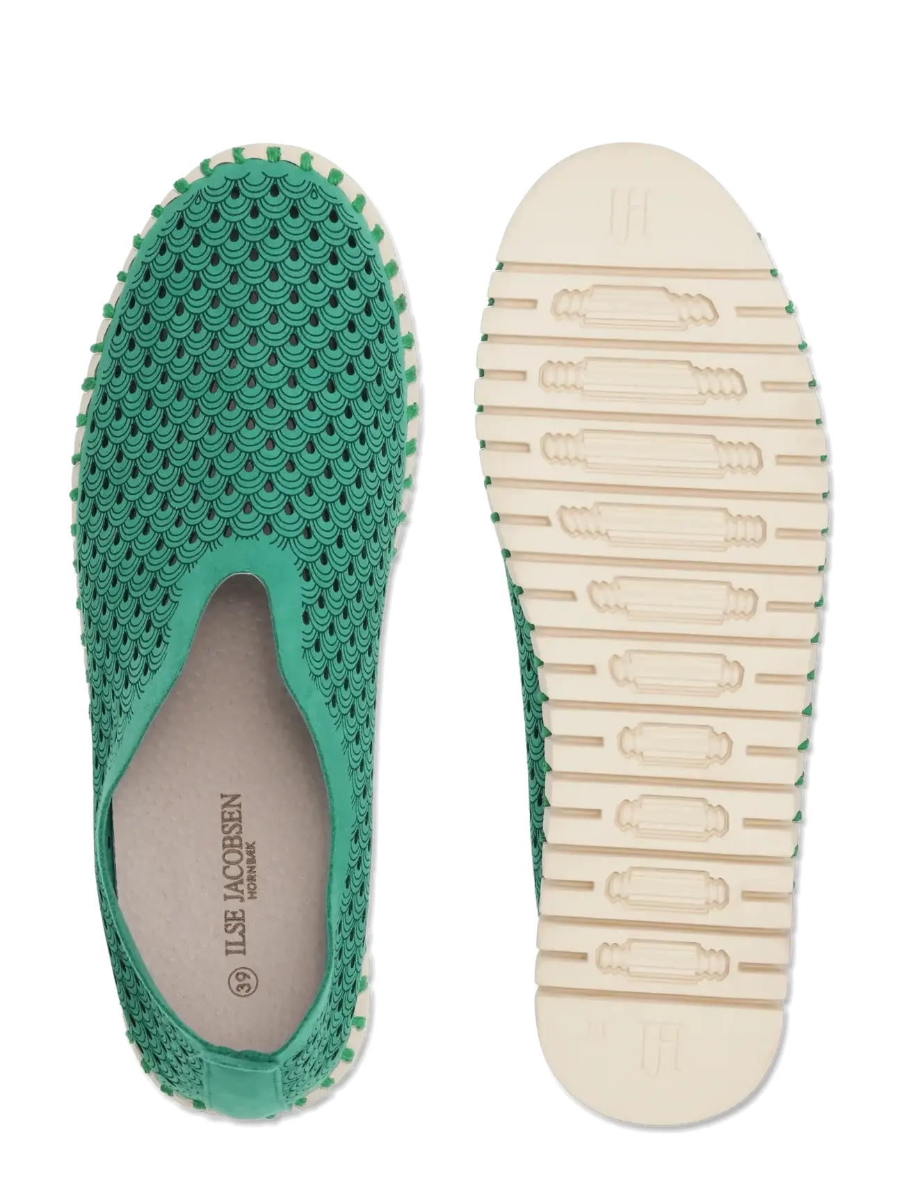 Ilse Jacobsen - Flats - slip-on tossud - spruce pearled ivory - 4