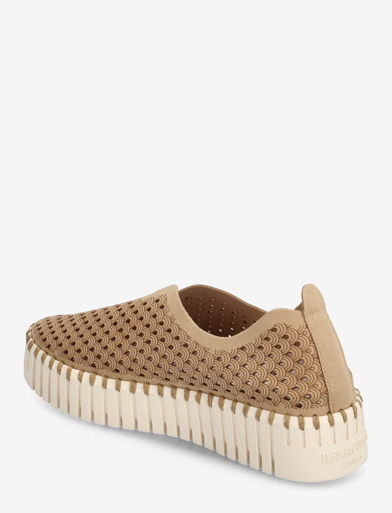 Ilse Jacobsen - Tulip Slip-In on Plateau Sole - slip on strigaskór - 110 latte - 2