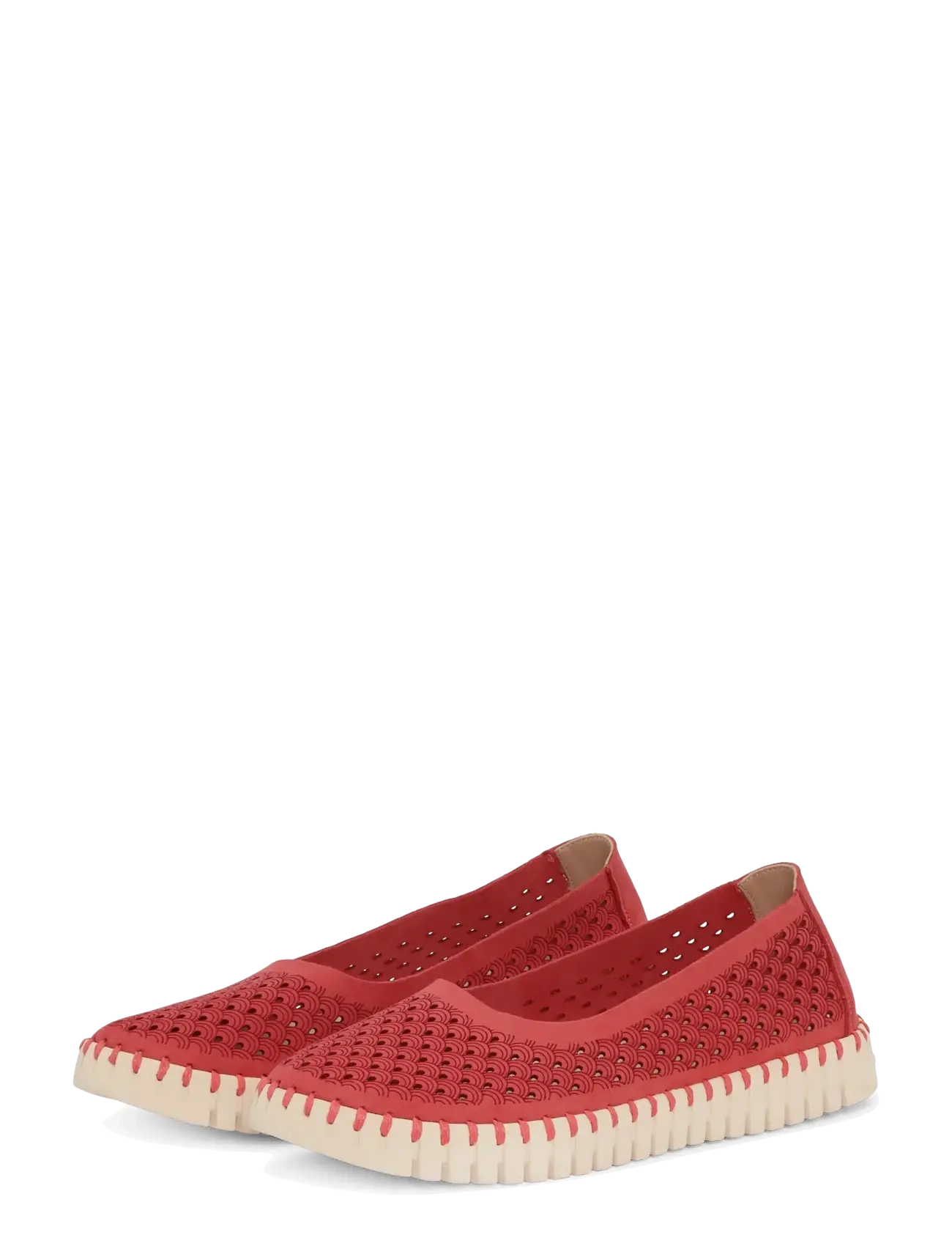 Ilse Jacobsen TULIP3579 - Ballerinas - BAKED APPLE PEARLED IVORY / red