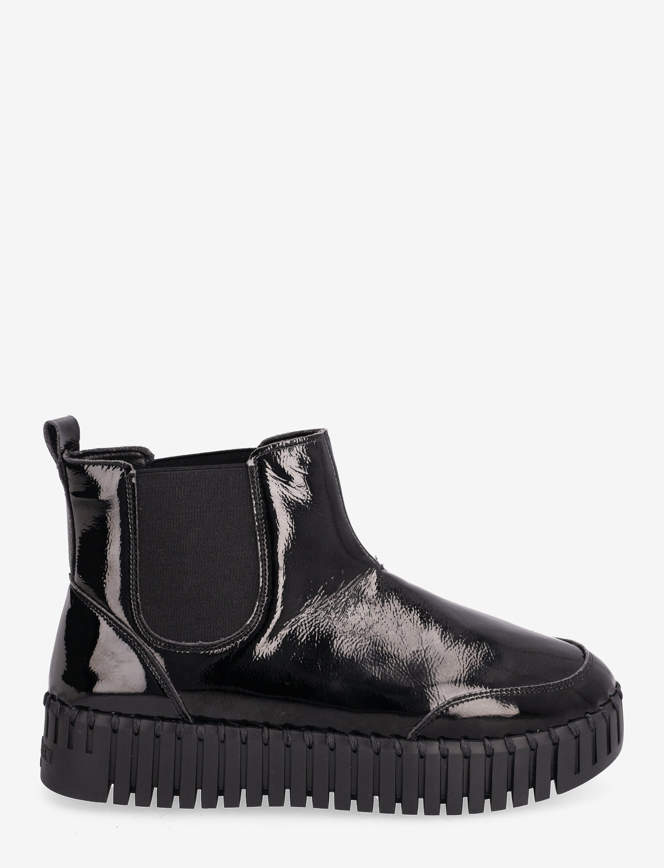 Ilse Jacobsen - Ankel Boot, Gloss - flat ankle boots - black black - 1