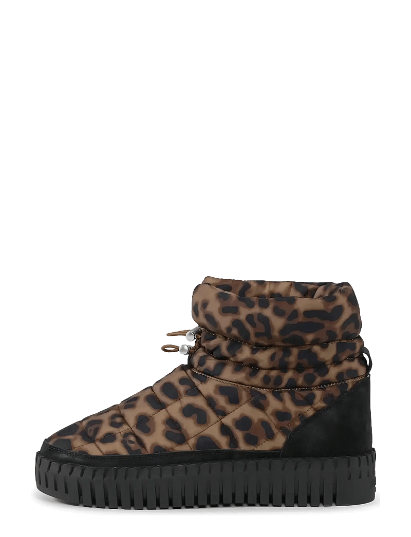 Ilse Jacobsen - TULIP6082 - flade ankelstøvler - brown panthera print black - 2