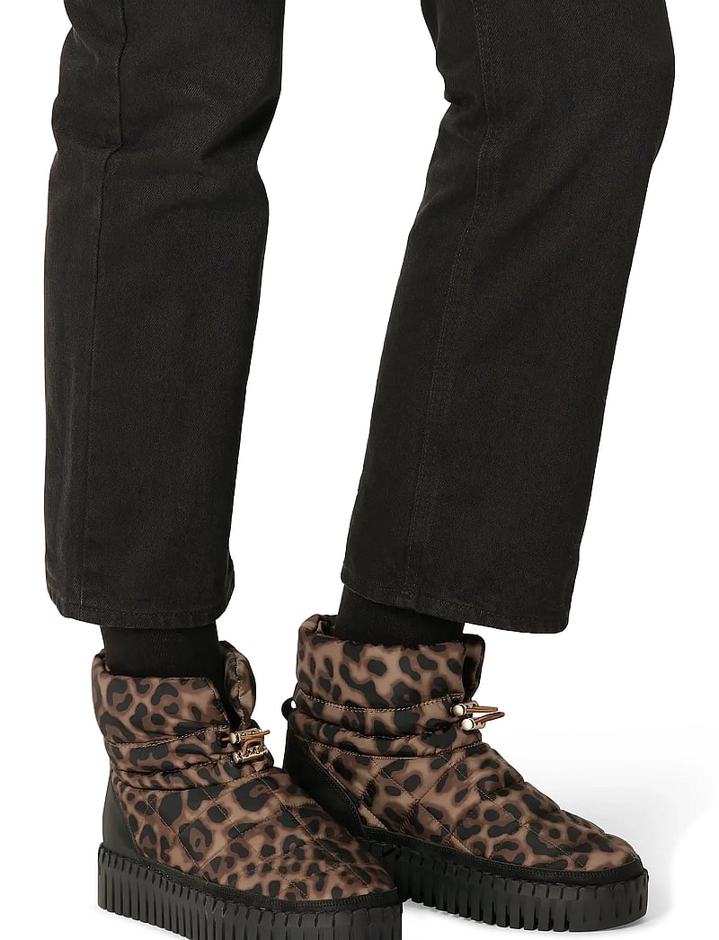 Ilse Jacobsen - TULIP6082 - flade ankelstøvler - brown panthera print black - 0