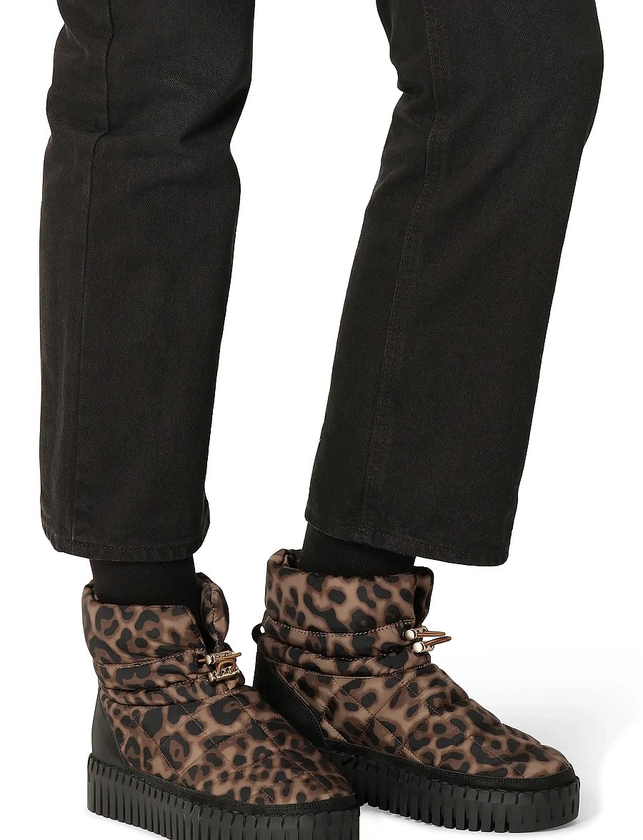 Ilse Jacobsen - TULIP6082 - flache stiefeletten - brown panthera print black - 0