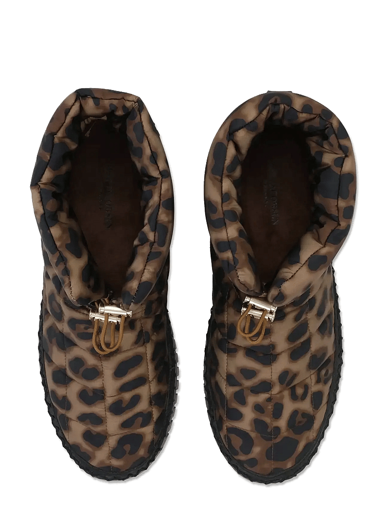 Ilse Jacobsen - TULIP6082 - flade ankelstøvler - brown panthera print black - 3