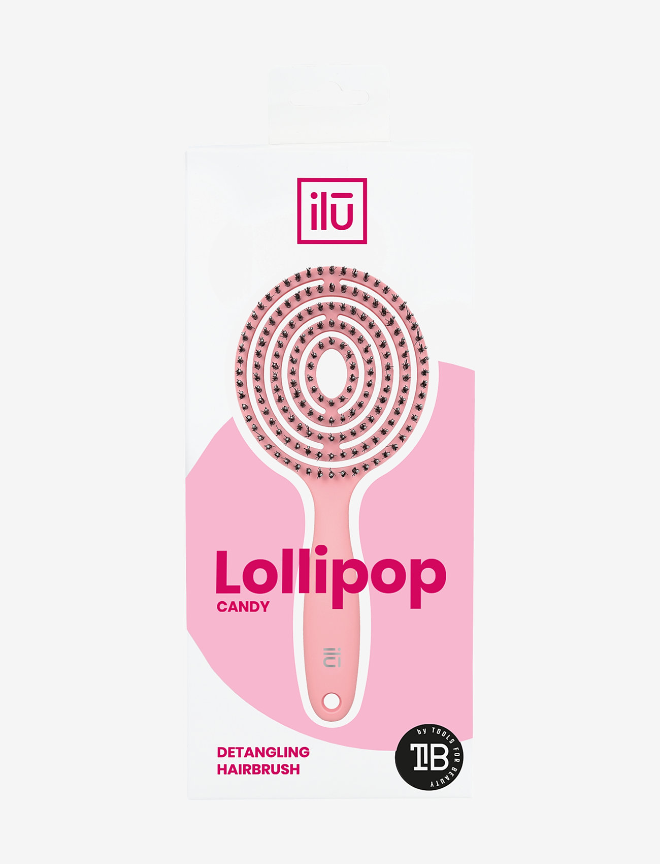 ILU Ilu Brush Lollipop Pink, One Size, Nude, Hårbørster Og Kamme > Detangling Brush, Dame
