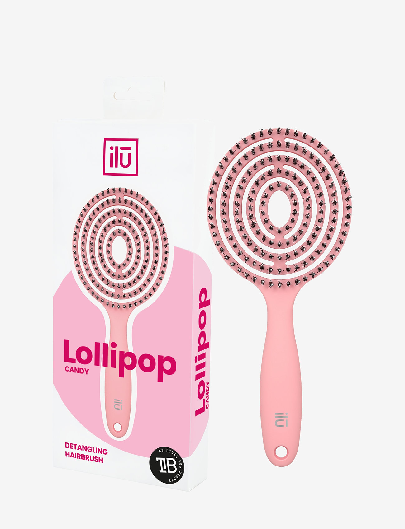 ILU - ILU BRUSH LOLLIPOP PINK - flokebørste - pink - 4