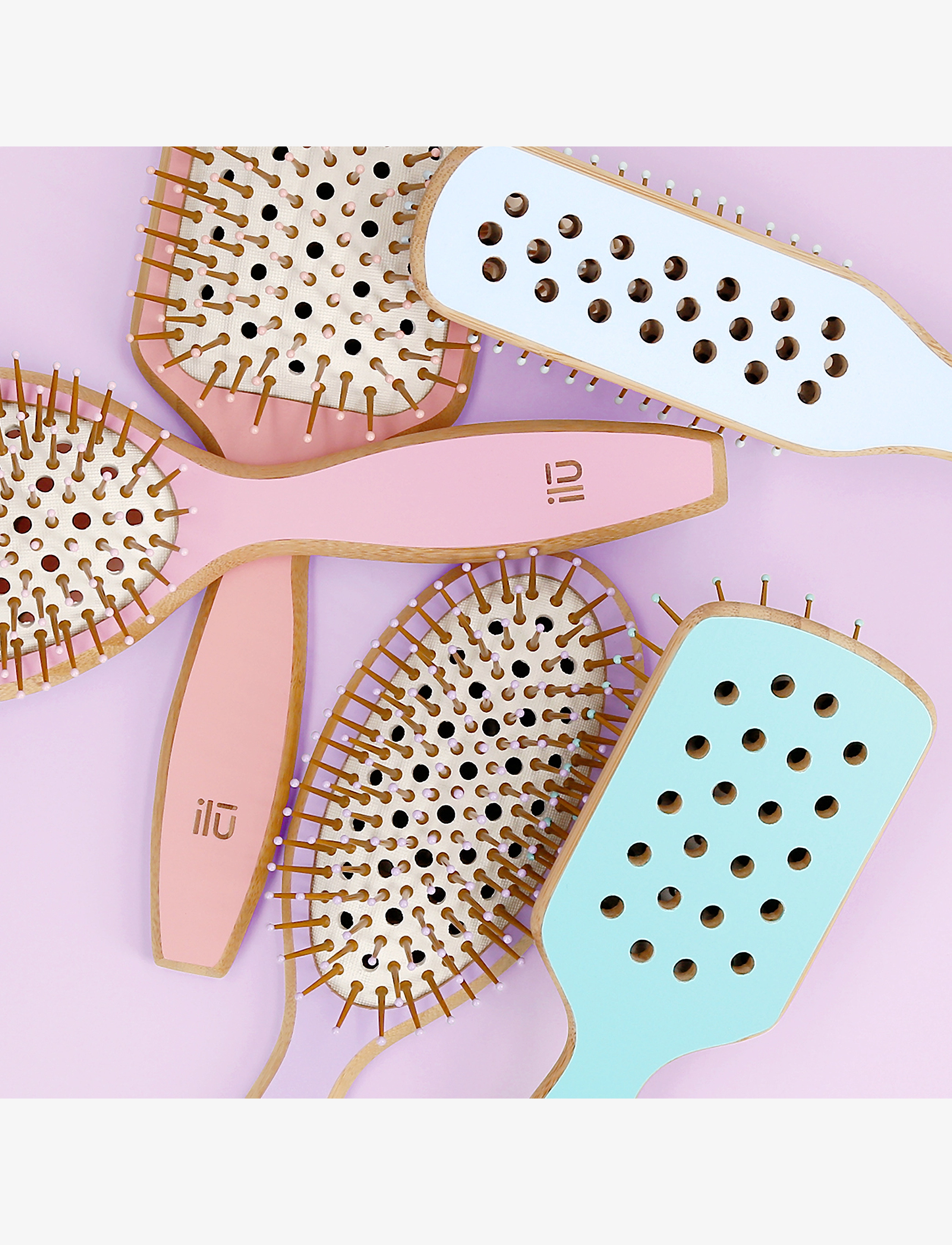 ILU - ILU BRUSH BAMBOOM OVAL LARGE - paddle harjad - no color - 3