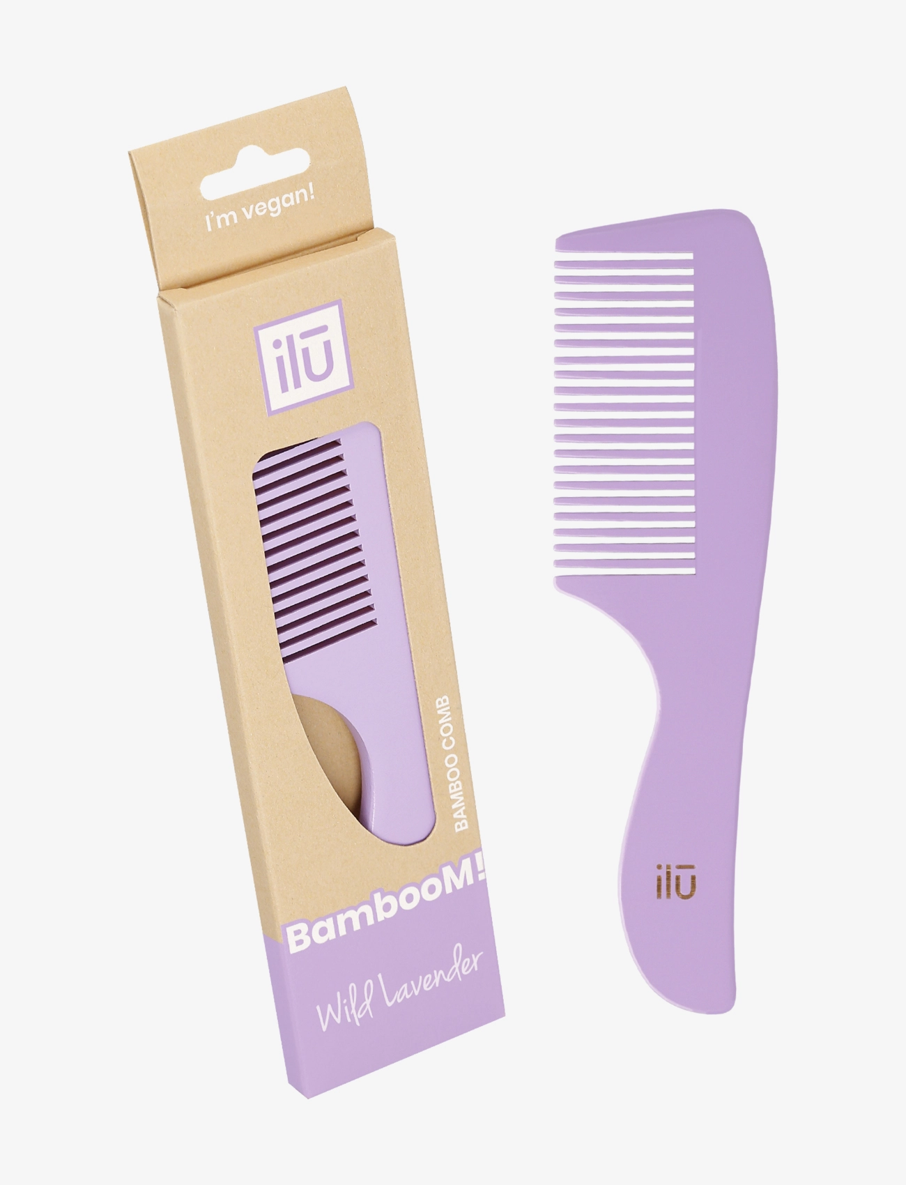 ILU Comb Bamboom Wild Lavender stylingborste dam – bild 6