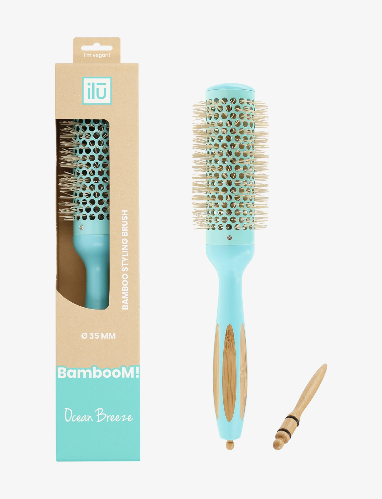 ILU - ILU BRUSH BAMBOOM ROUND 35MM - runde børster - no color - 4