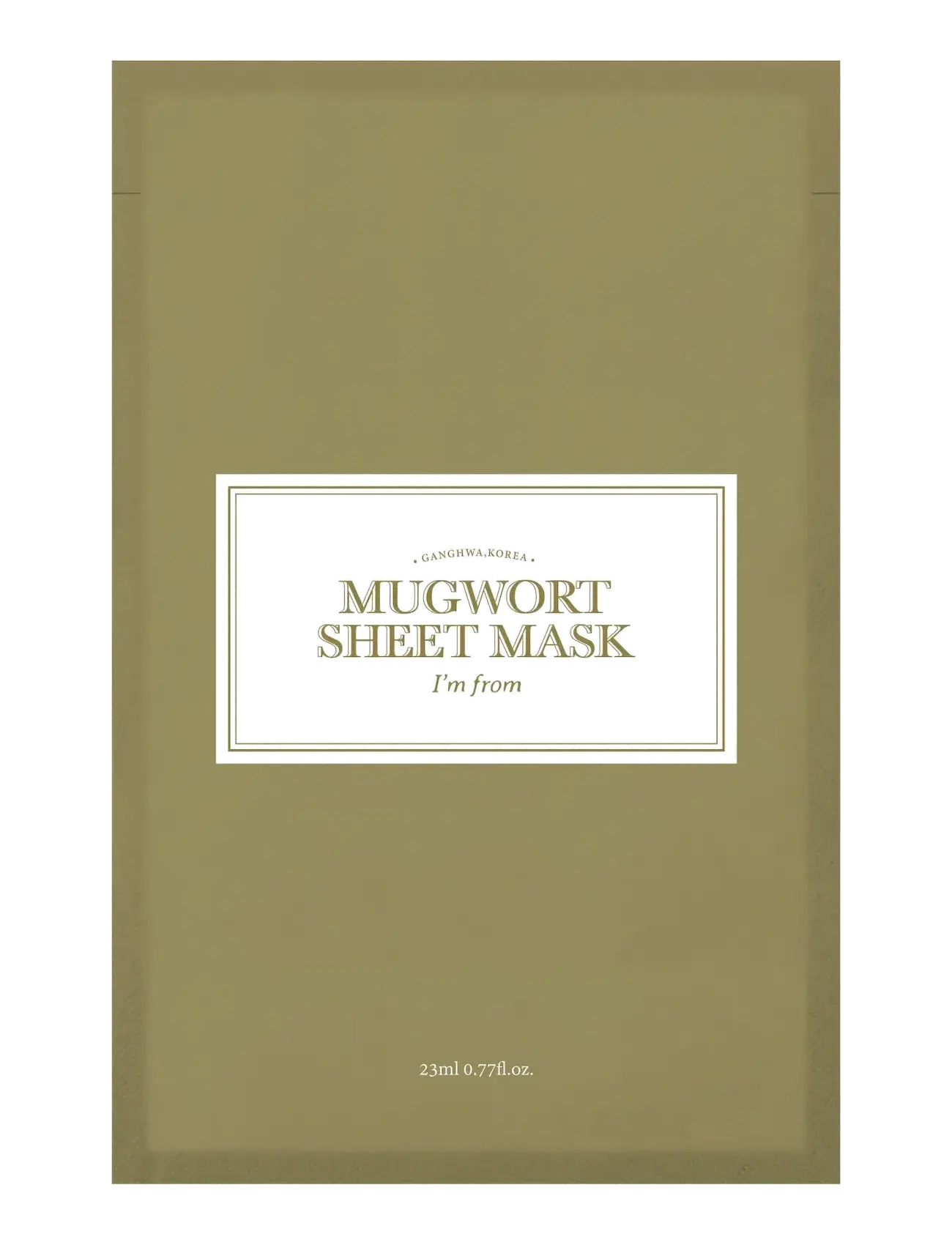 I'm From Mugwort Sheet Mask, Sheetmaske, Nude, Str: 23 ML